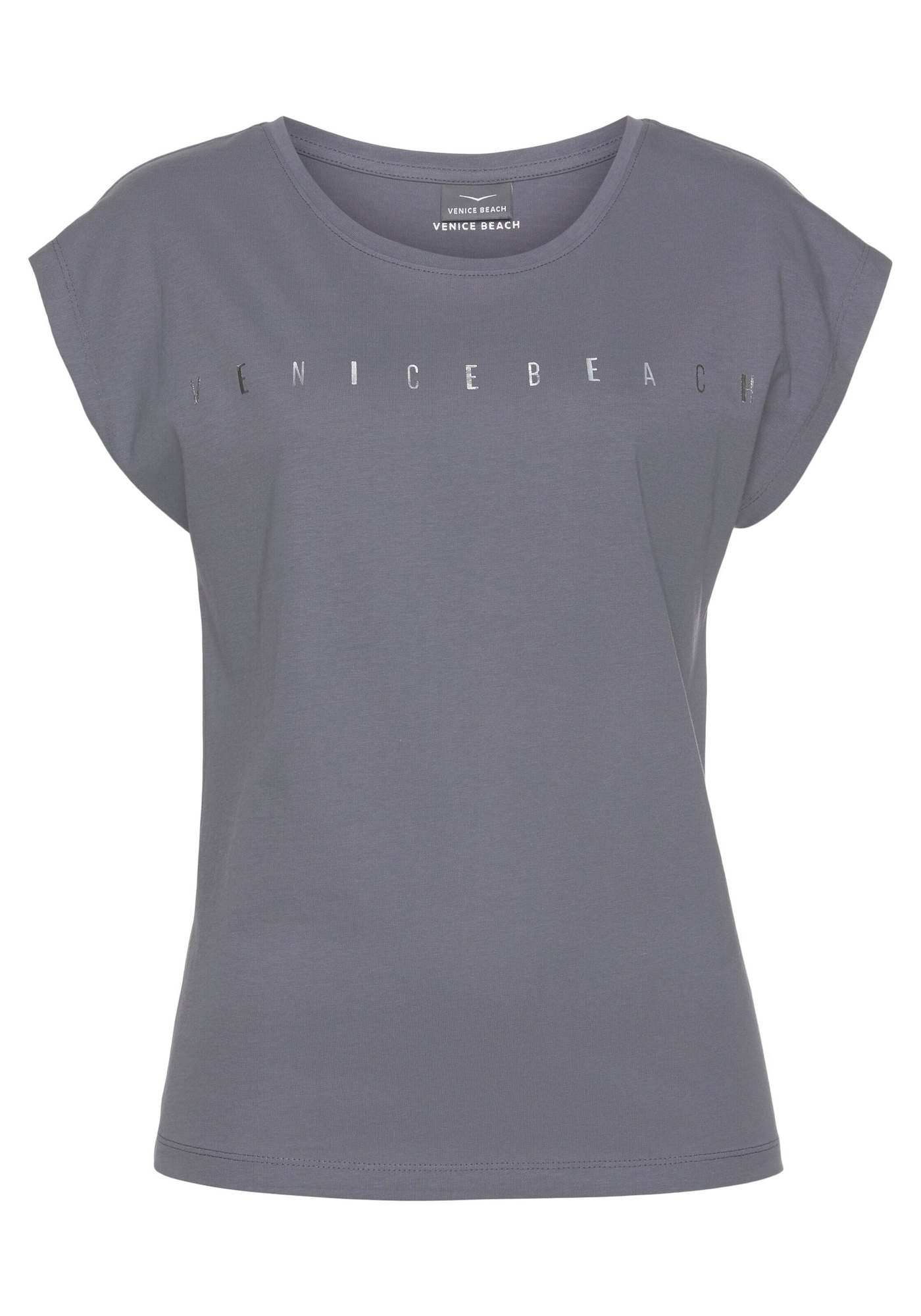 VENICE BEACH Tricou funcțional  gri închis / alb