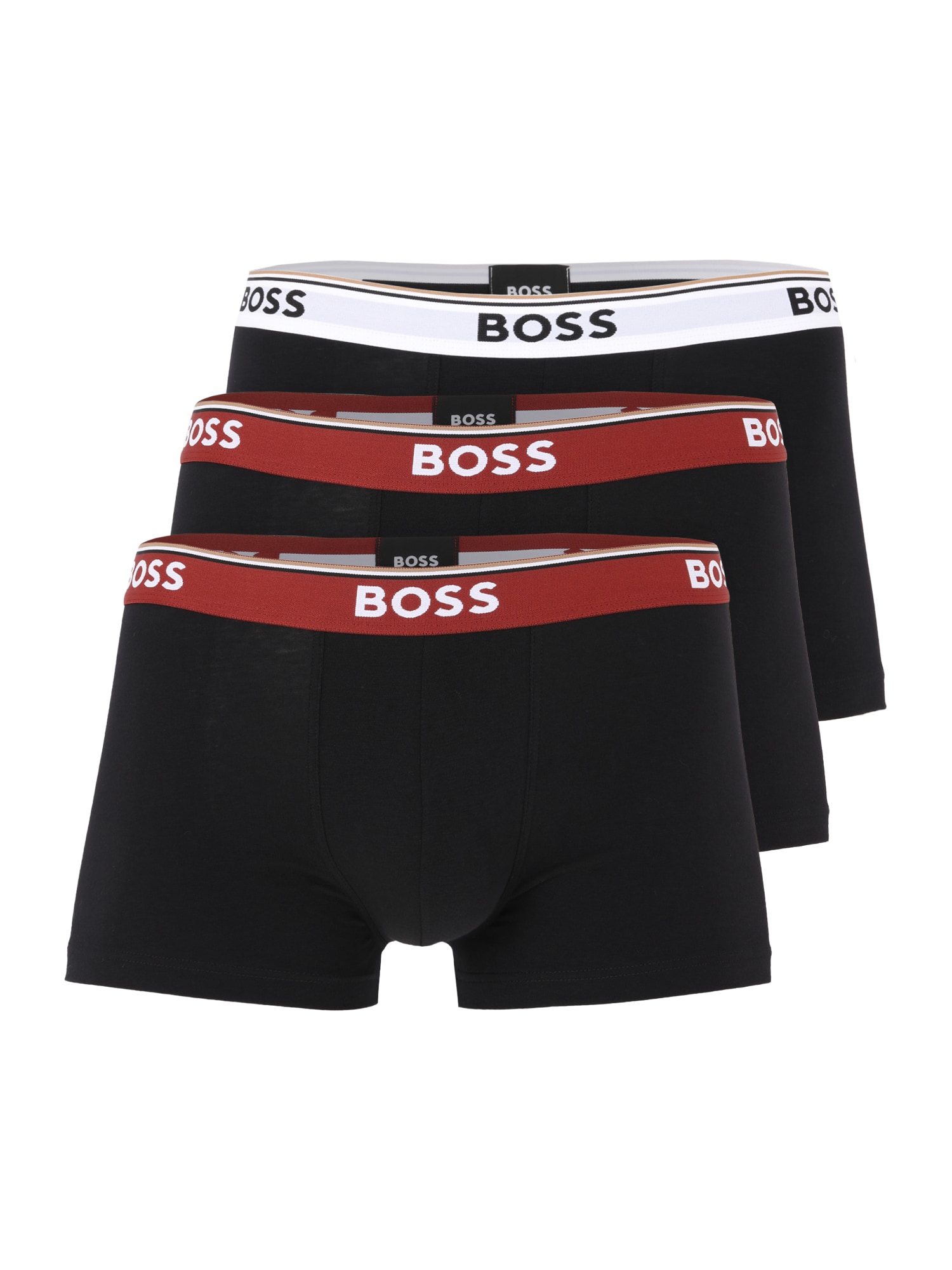 BOSS Black Боксерки 'Power'  сиво / карминено червено / черно / бяло