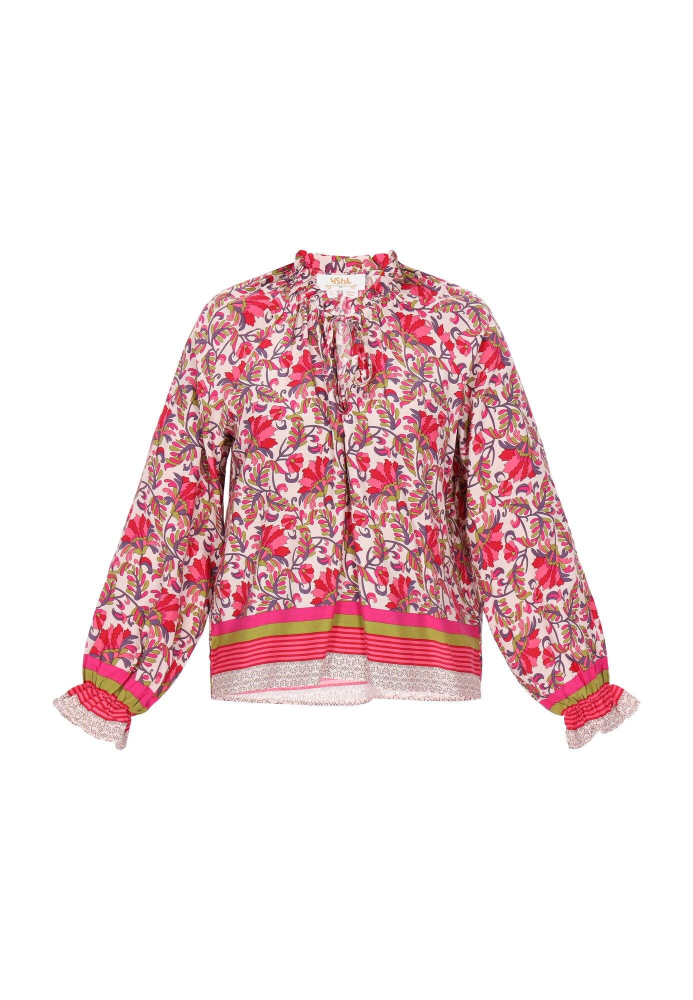 Gaya Blúz 'Fashion Look'  olíva / lila / világos-rózsaszín / piros akciós termékkép 1