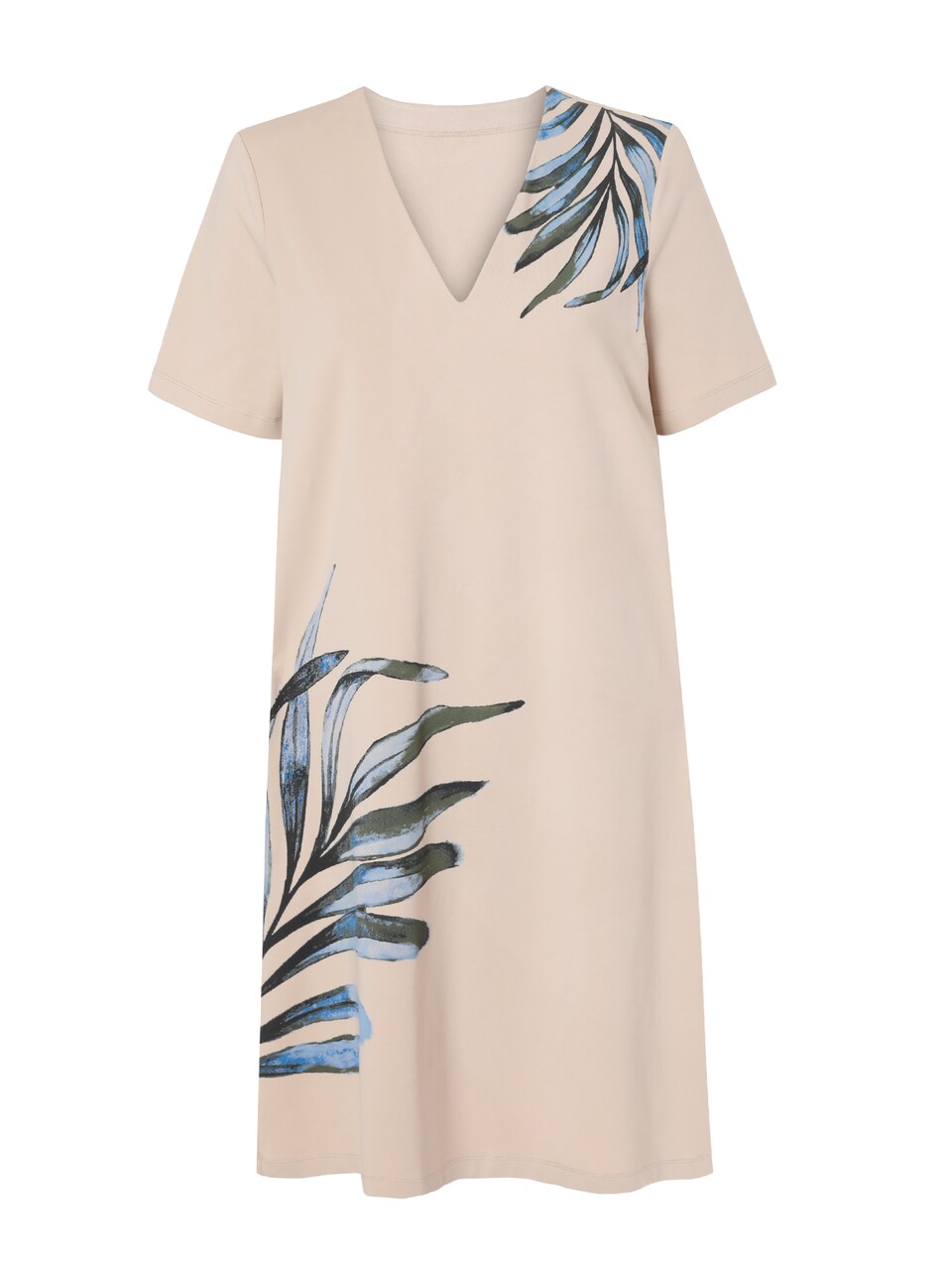 Klänning 'Radis' beige / blå / ljusblå