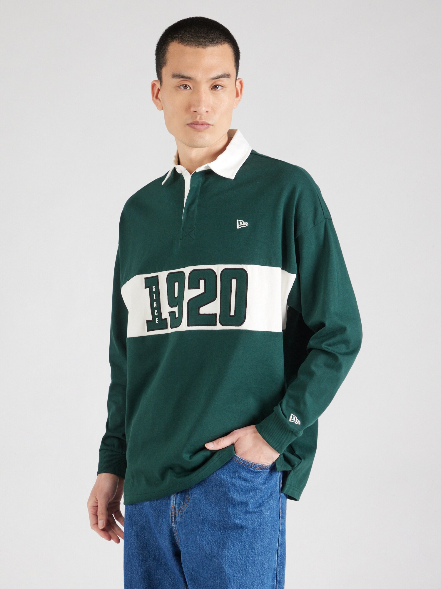 NEW ERA Póló  sötétzöld / fekete / fehér termék 2. képe