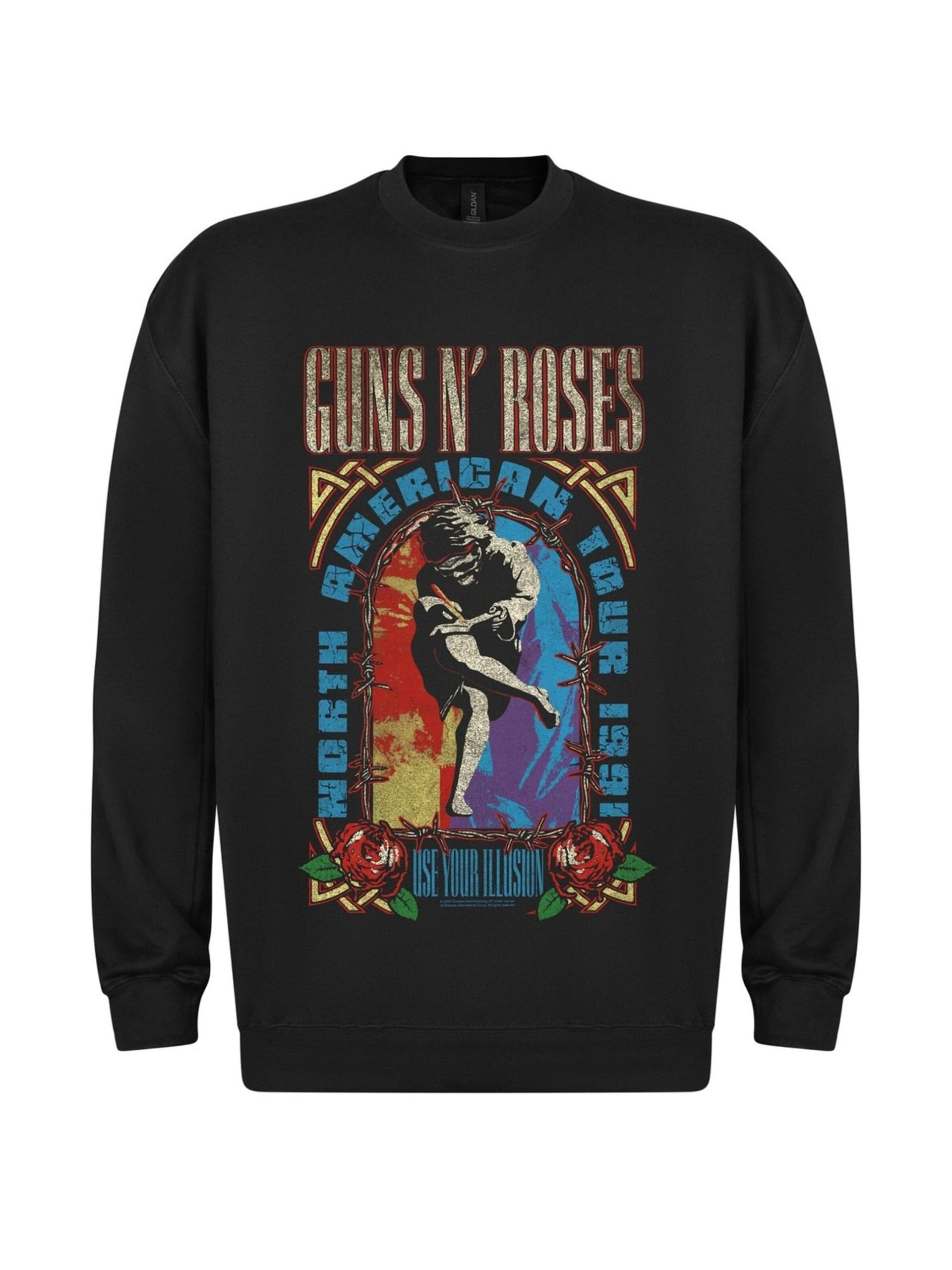 GUNS N ROSES Sweatshirt 'Guns N´ Roses Use Your Illution Skull Sweatshirt' herr
