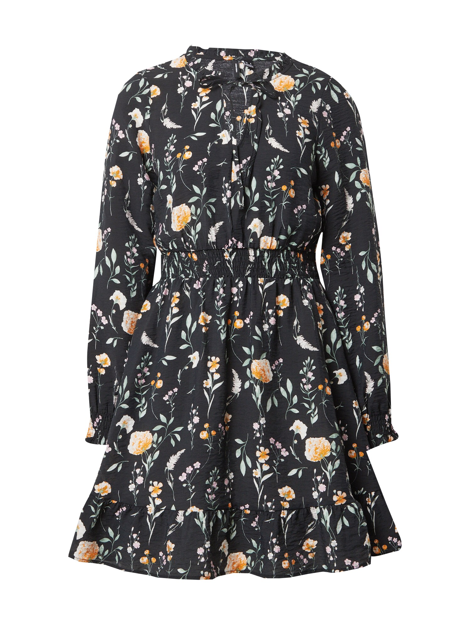 VERO MODA Ruha 'JOSIE'  sárga / sötétzöld / fekete / piszkosfehér akciós termékkép 1