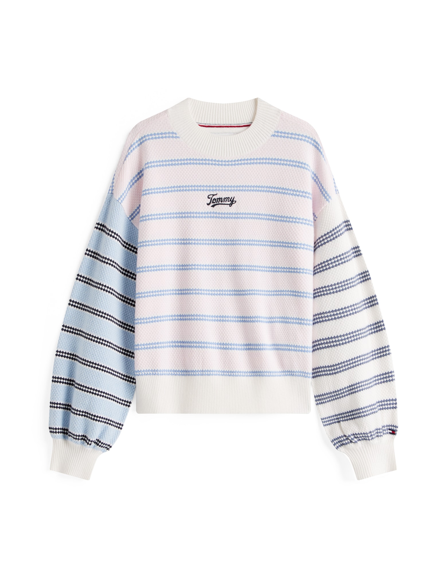 TOMMY HILFIGER Pulóver  világoskék / fekete / fehér akciós termékkép 1