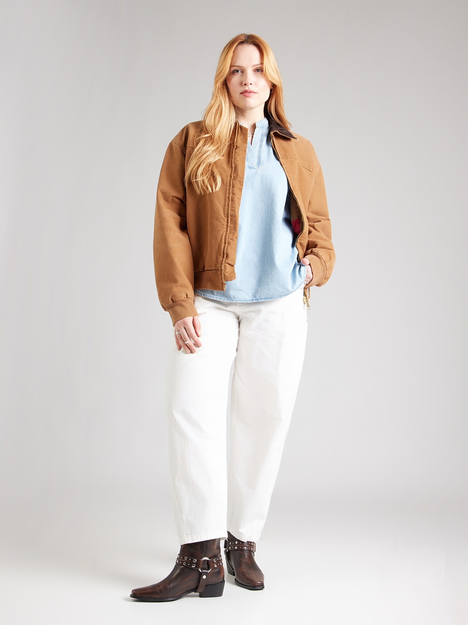 ONLY Carmakoma Blúzka 'CARMETTA'  modrá denim (obrázok 2)