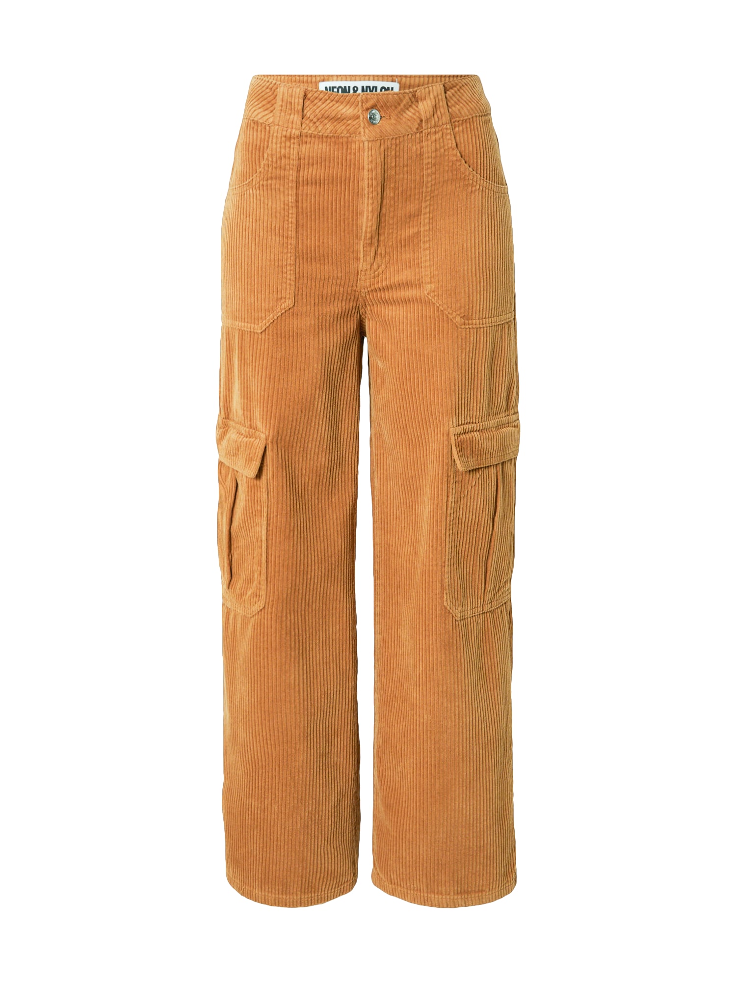 NEON & NYLON Laisvo stiliaus kelnės 'LASH' oranžinė