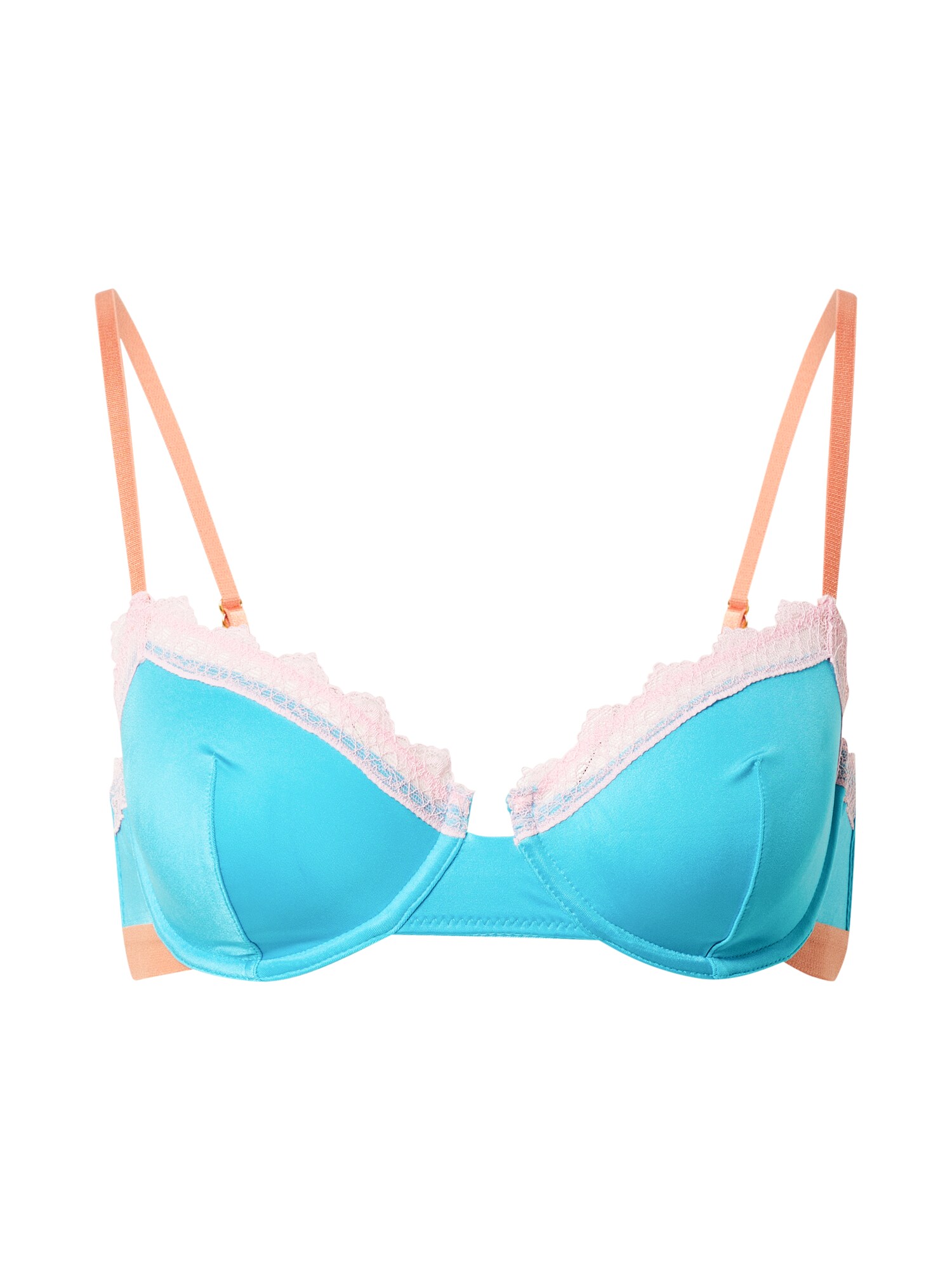 Dora Larsen Sutien SIENNA  albastru aqua / portocaliu somon / alb