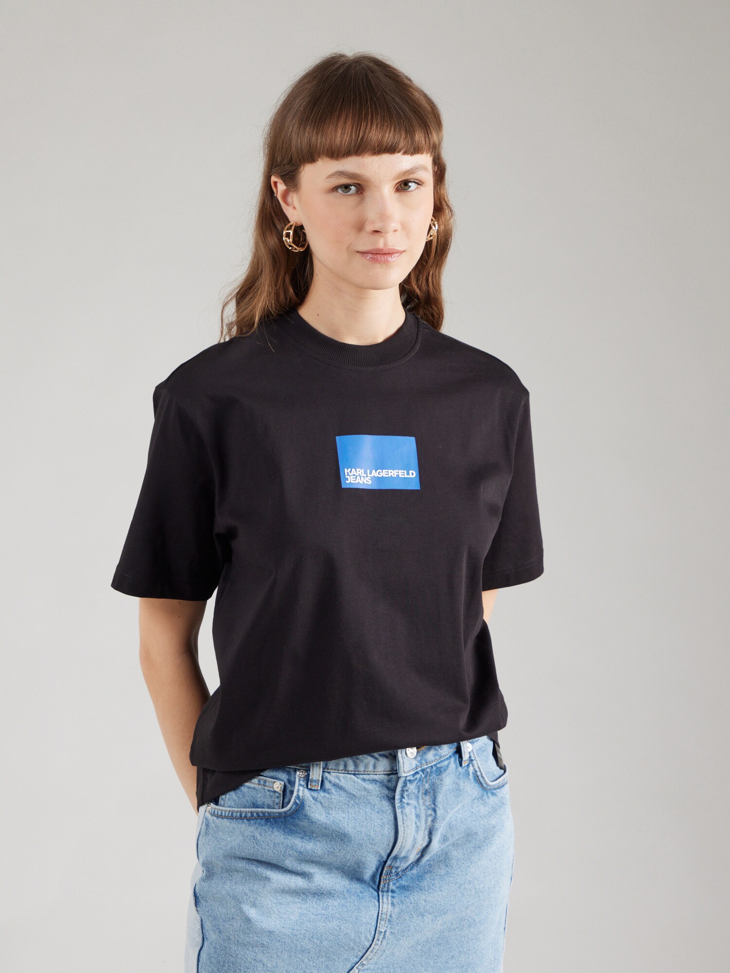 KARL LAGERFELD JEANS Póló  világoskék / fekete / fehér termék 2. képe