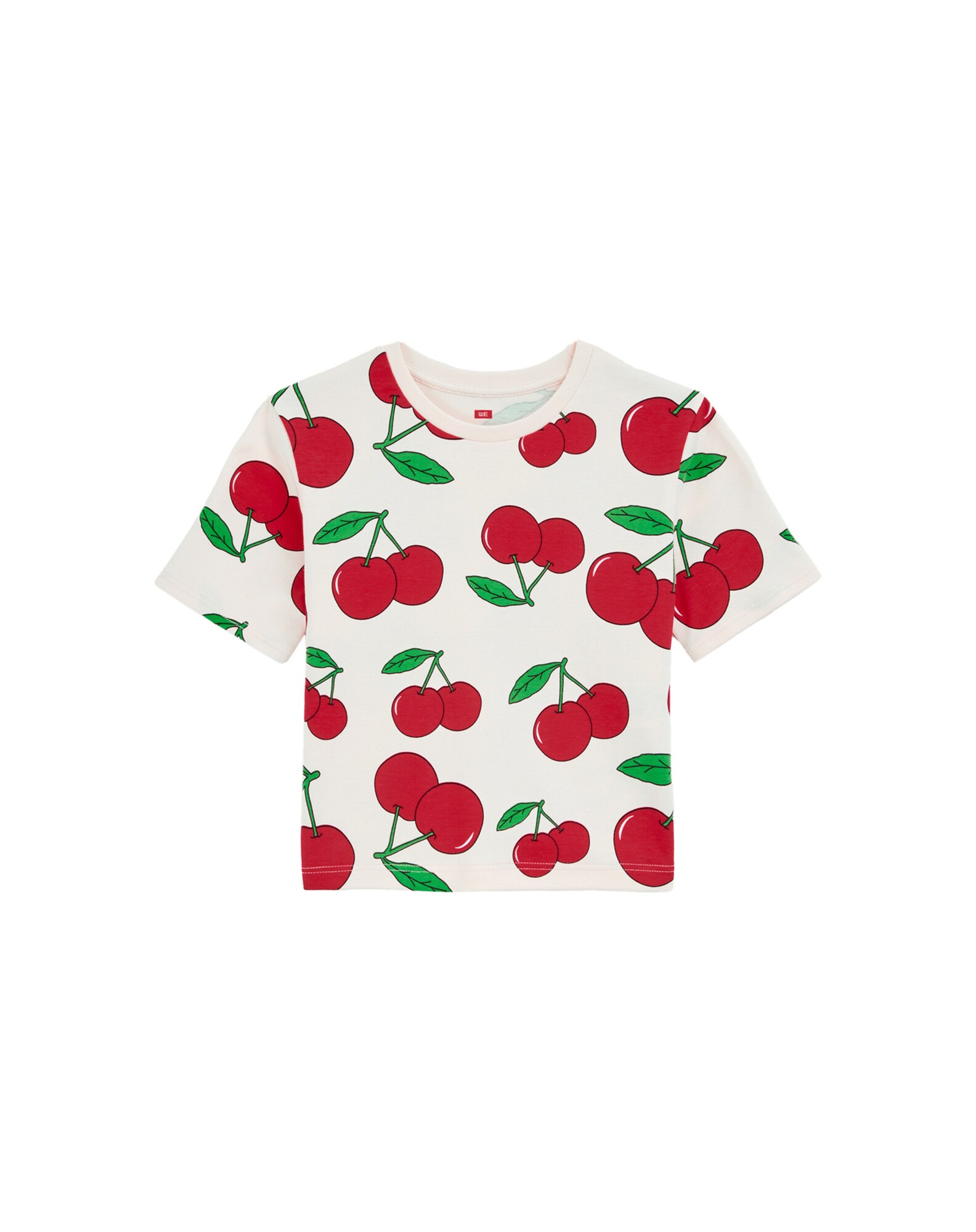 WE Fashion Póló  zöld / cseresznyepiros / fekete / gyapjúfehér akciós termékkép 1