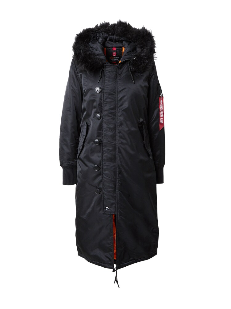 ALPHA INDUSTRIES Parka Damen Größe L orange / rot / schwarz / weiß Winterjacke
