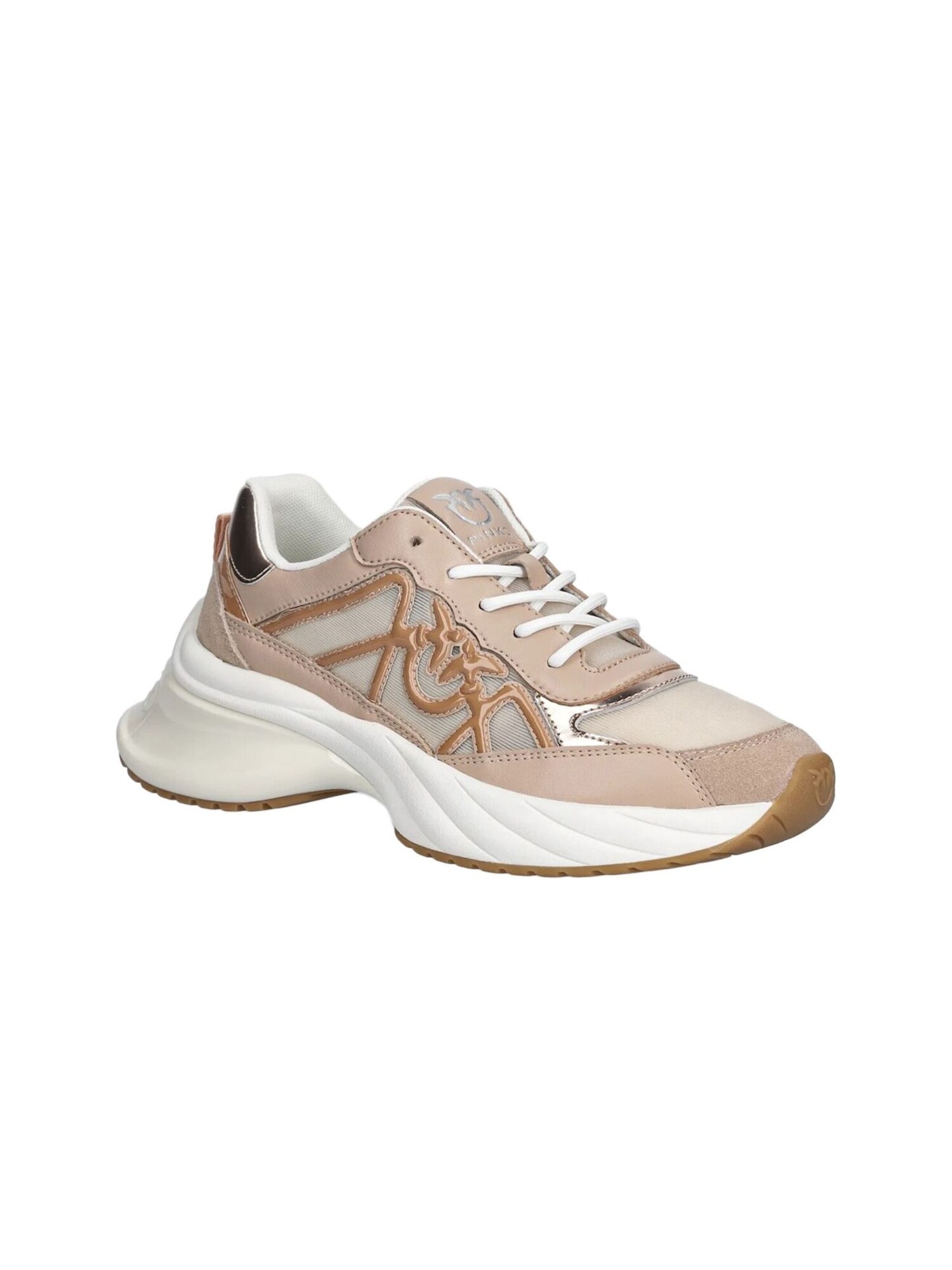 PINKO Zapatillas deportivas bajas 'Ariel 33 - Sneaker Calf Leather/Net/Cow Suede' rosa claro – imagen 1
