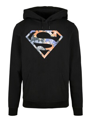 F4NT4STIC Sweatshirt ‘DC Comics Superman Superheld Floral’ Blauw / Oranje / Zwart / Wit