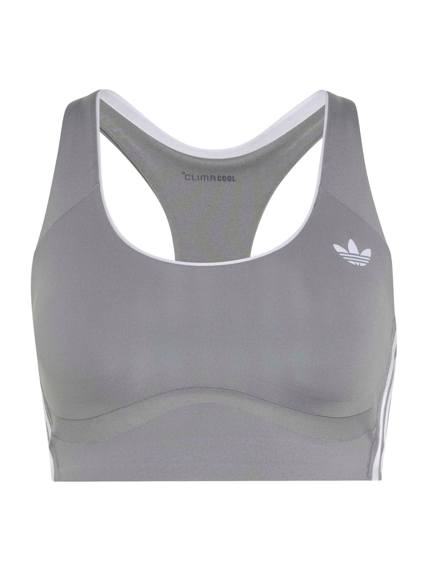 ADIDAS PERFORMANCE Športová podprsenka 'OG SP'  sivá / biela