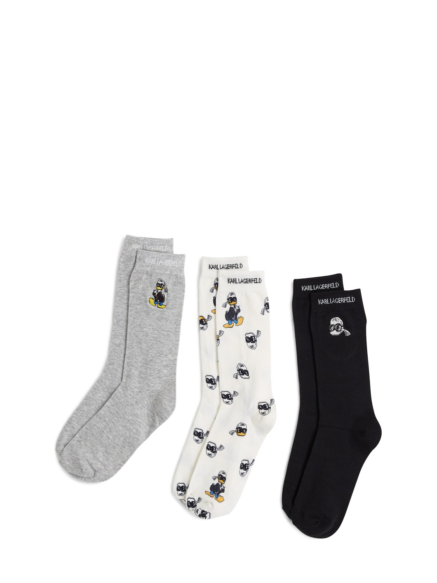 Karl Lagerfeld Zokni 'Disney X Print'  szürke / fekete / fehér akciós termékkép 1