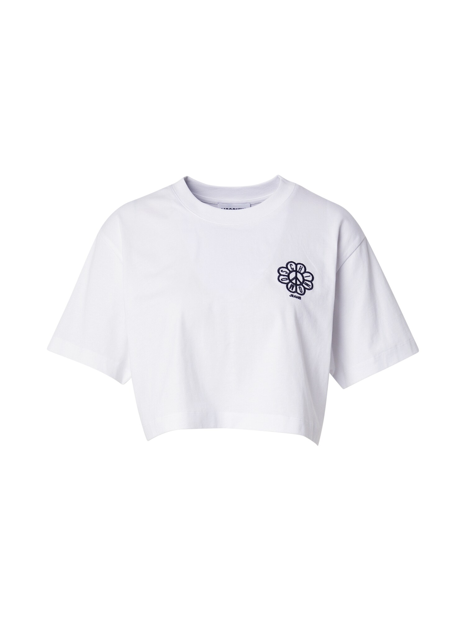 Moschino Jeans Tricou  albastru / alb