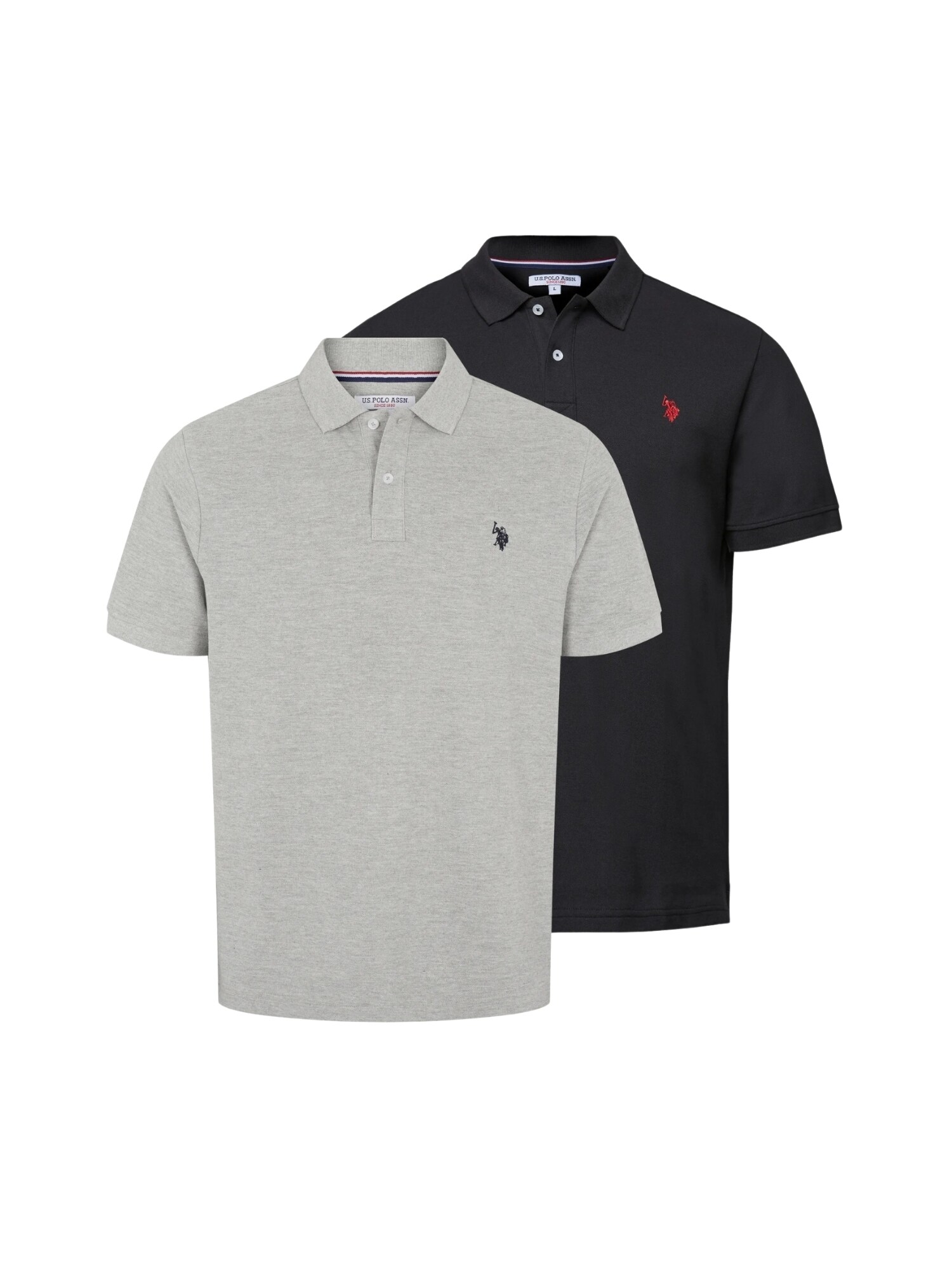 U.S. POLO ASSN. Cămașă UMAlfred gri amestecat / negru