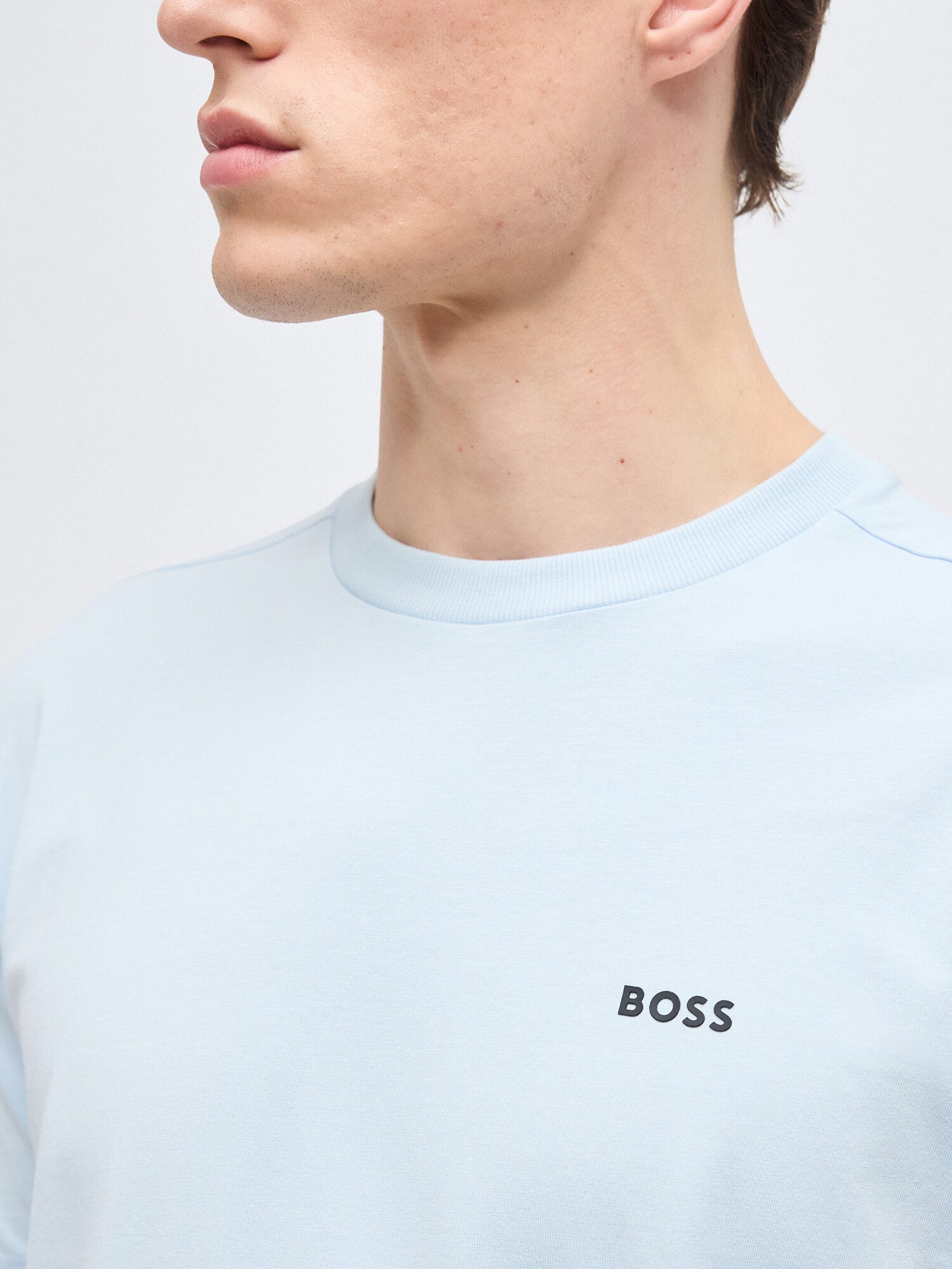 BOSS Tričko  svetlomodrá (obrázok 5)