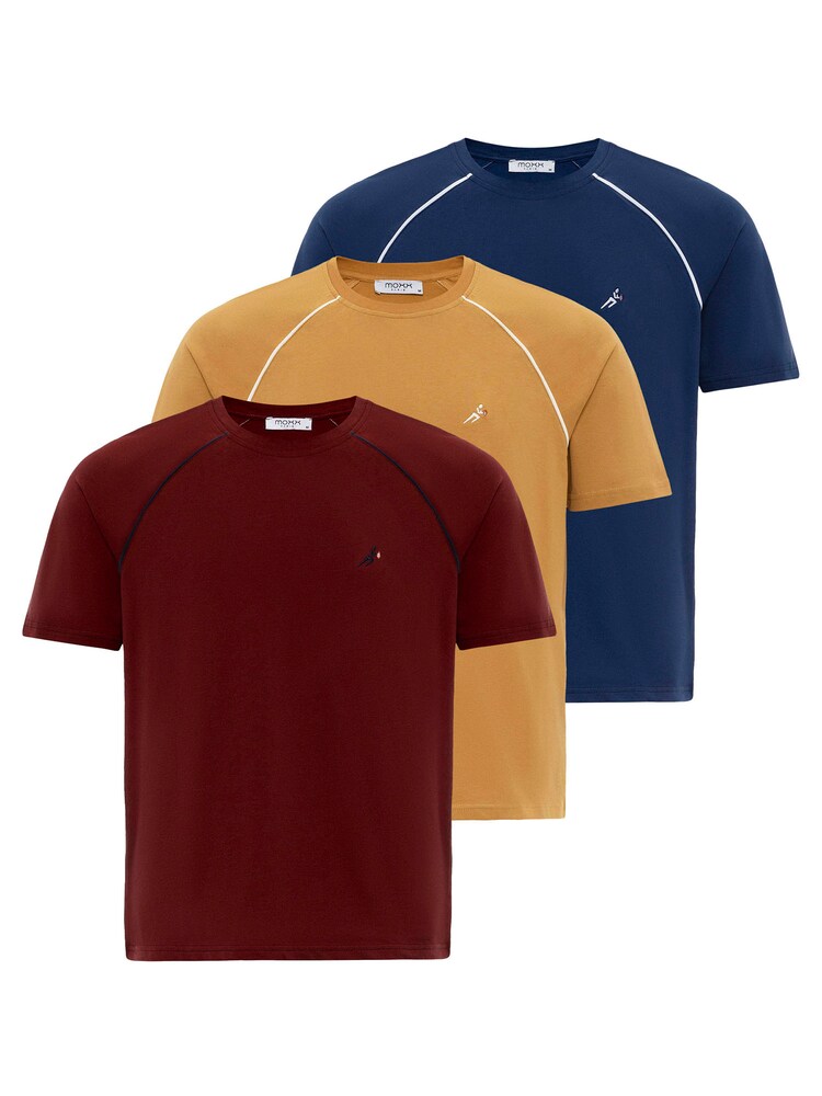 Moxx Paris Shirt Herren Größe XL camel / blau / bordeaux / weiß