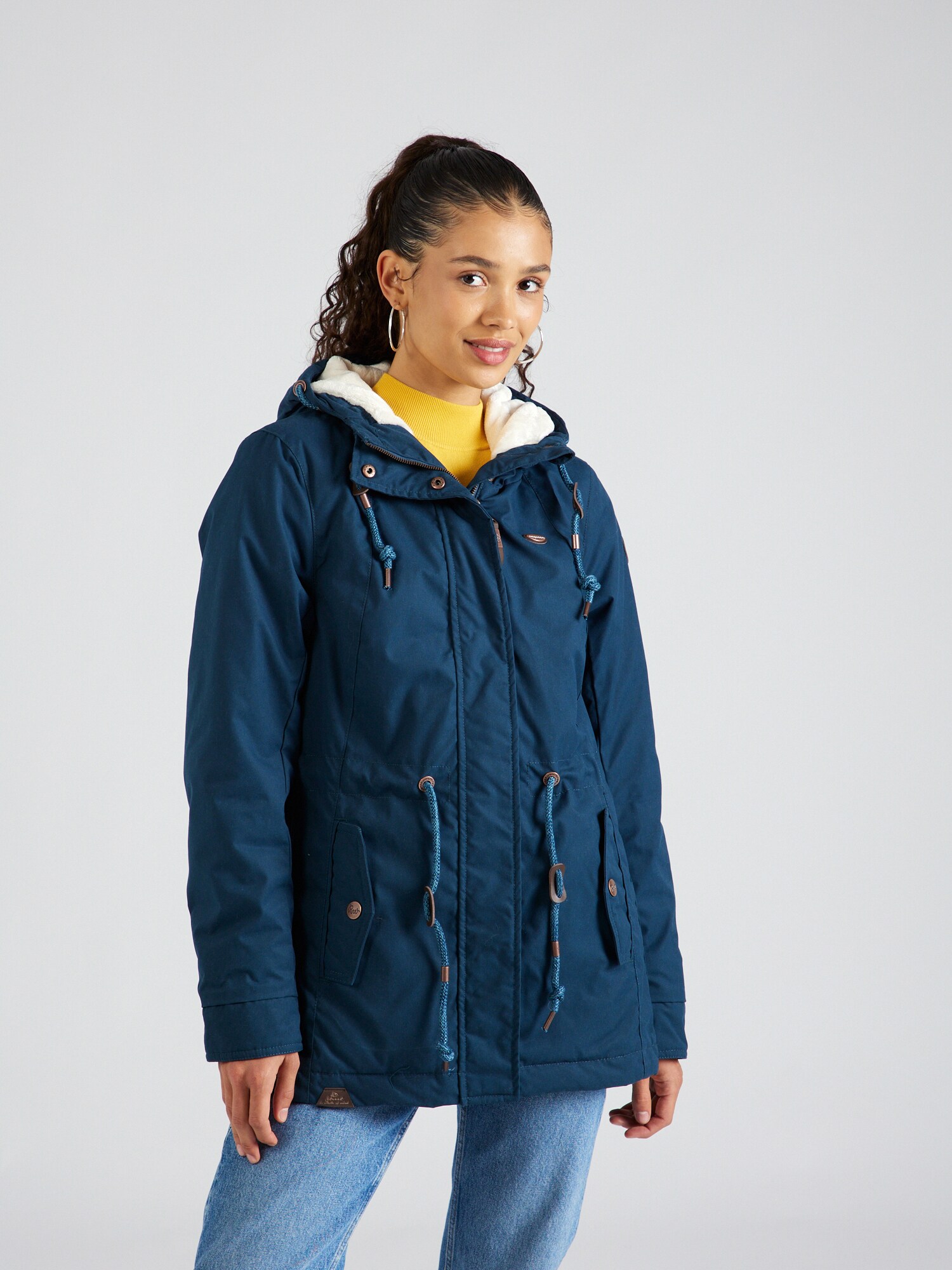 Ragwear Átmeneti parka 'Monadis'  kék / barna / benzin / fekete termék 2. képe