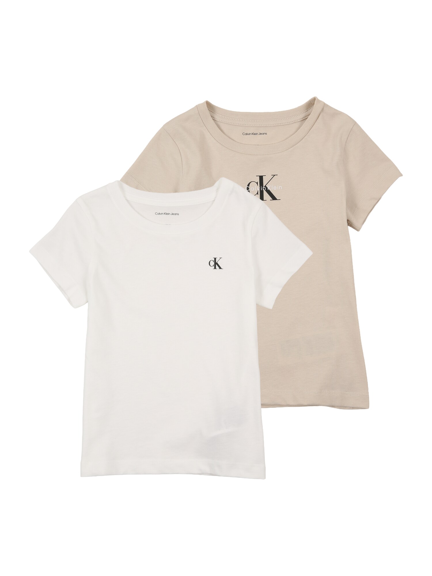 Calvin Klein Jeans Tricou  bej / negru / alb