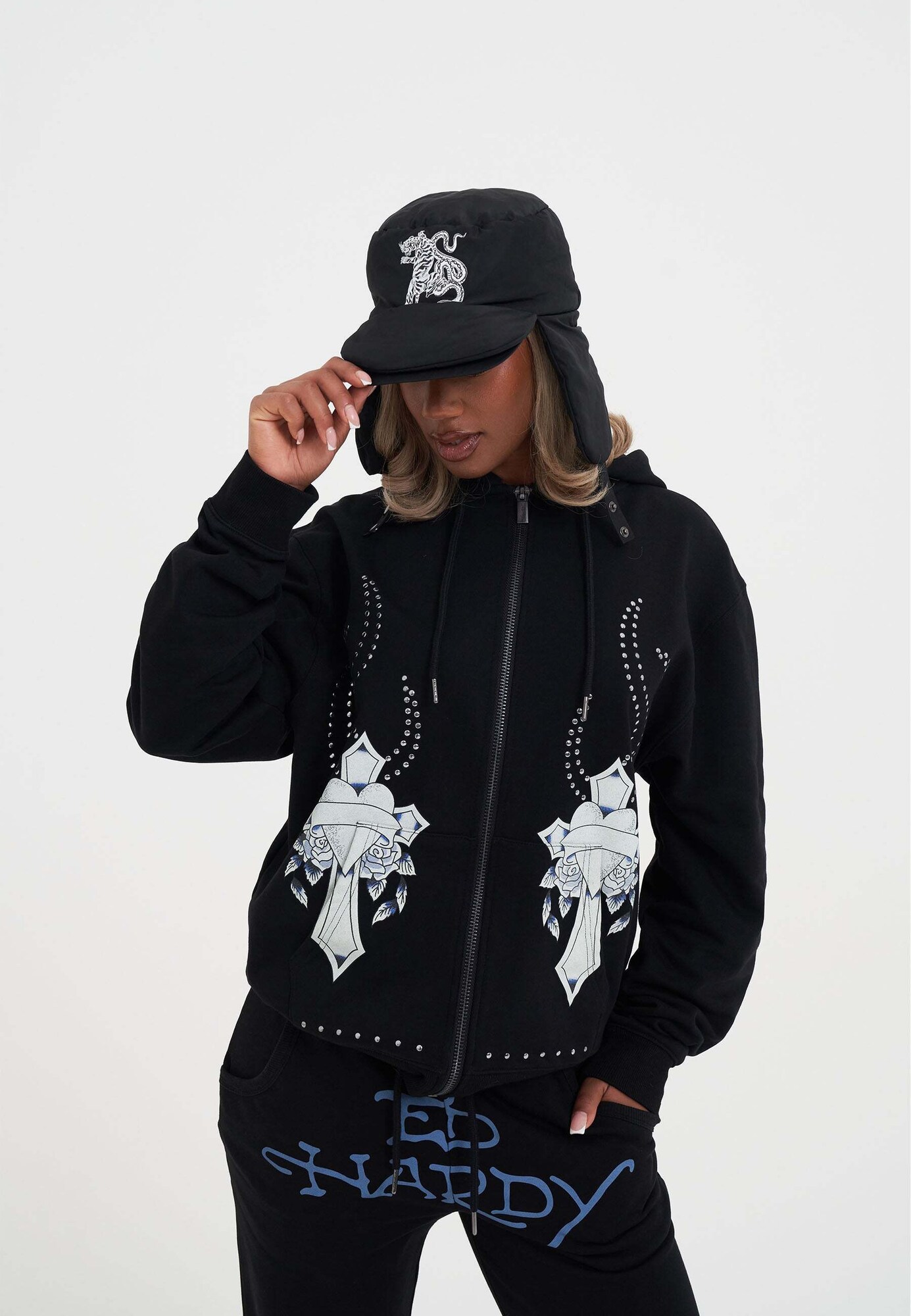 Ed Hardy Tepláková bunda  čierna (obrázok 2)