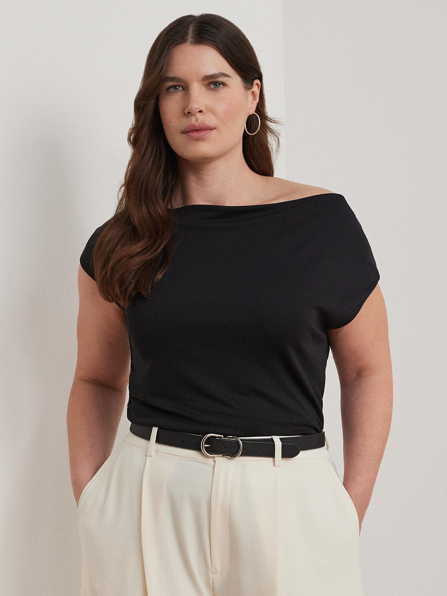 Lauren Ralph Lauren Plus Póló 'MATTE'  fekete termék 2. képe