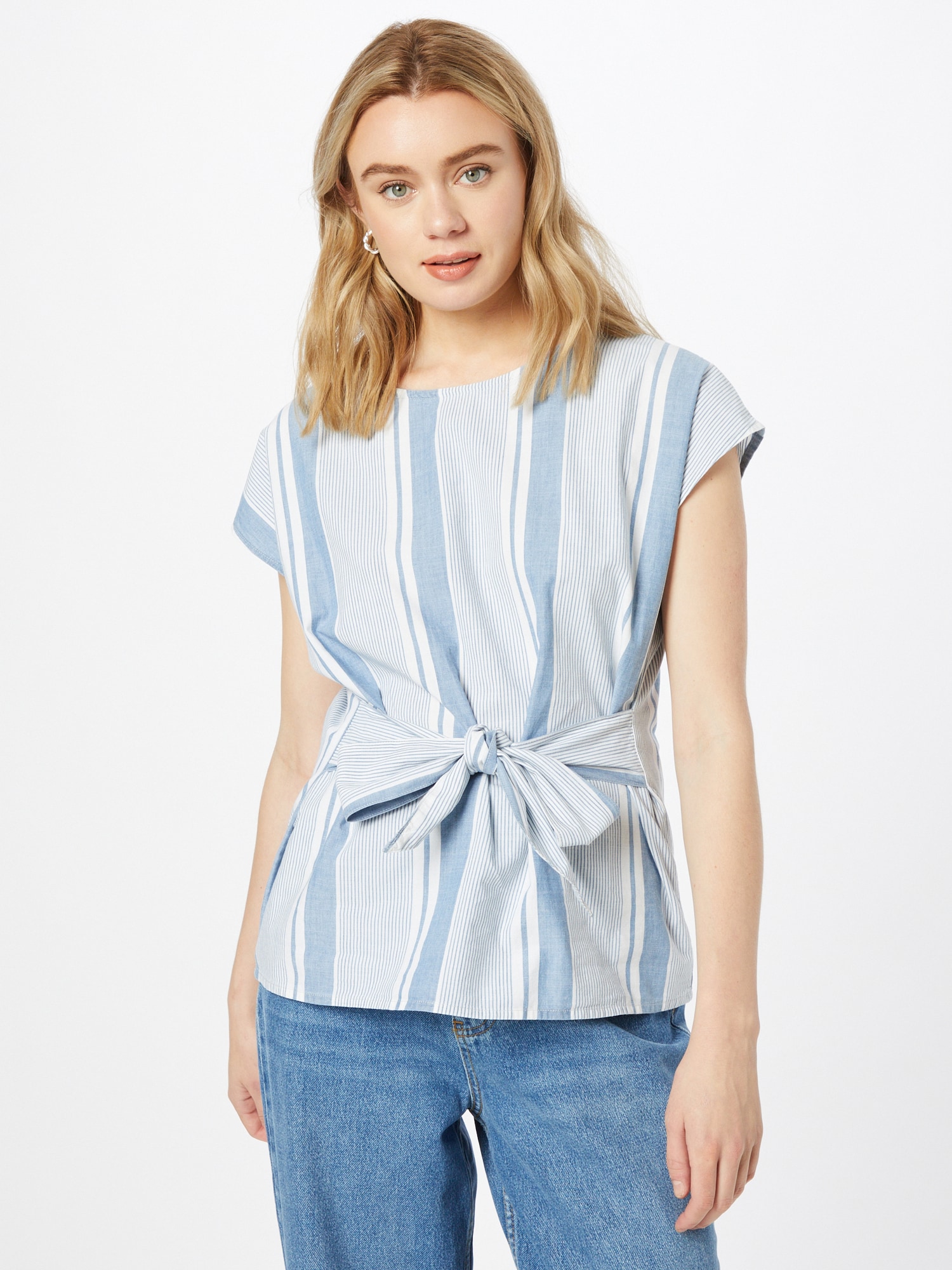 VERO MODA Blúz 'VMMILEY'  kék farmer / fehér termék 2. képe