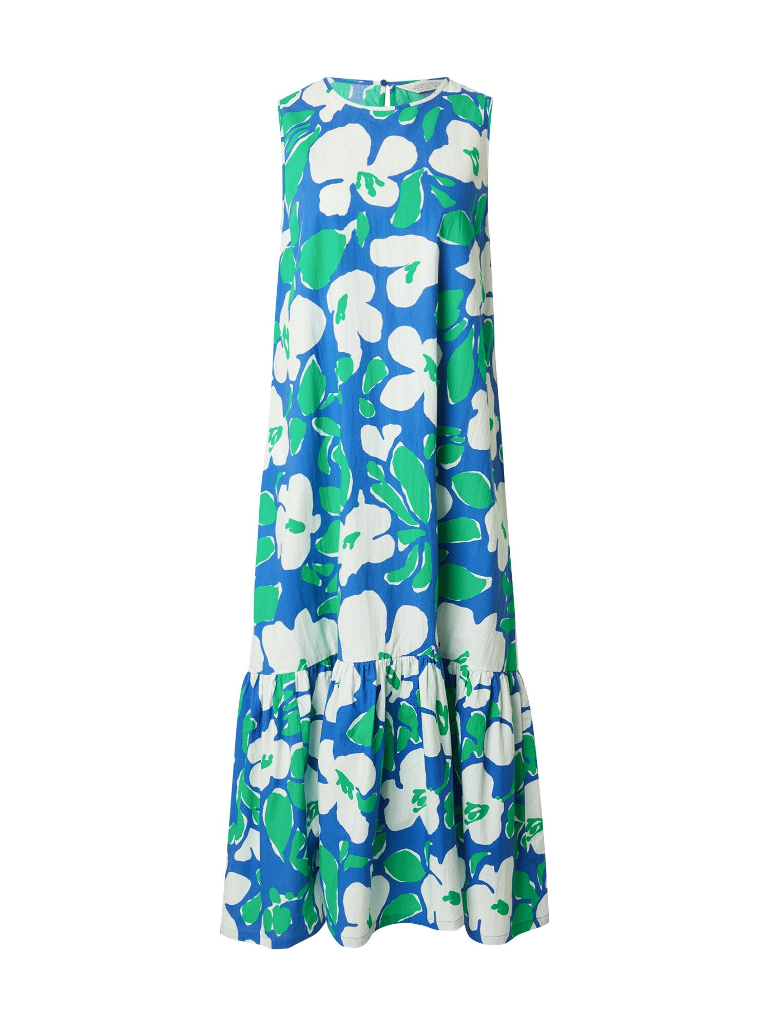 Compania Fantastica Rochie de vară  albastru regal / verde / alb