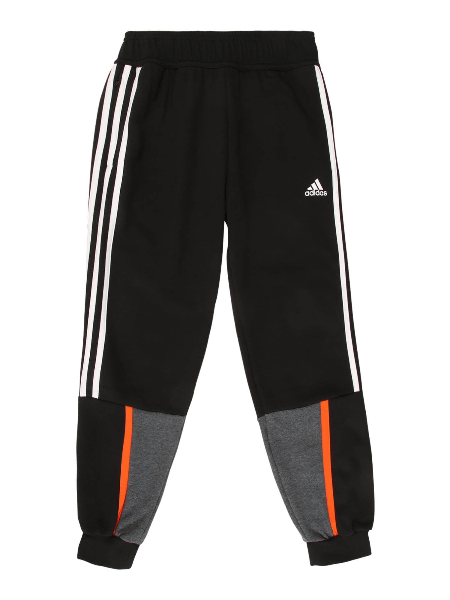 ADIDAS PERFORMANCE Sportinės kelnės 'BOLD'  juoda / balta / tamsiai pilka / oranžinė
