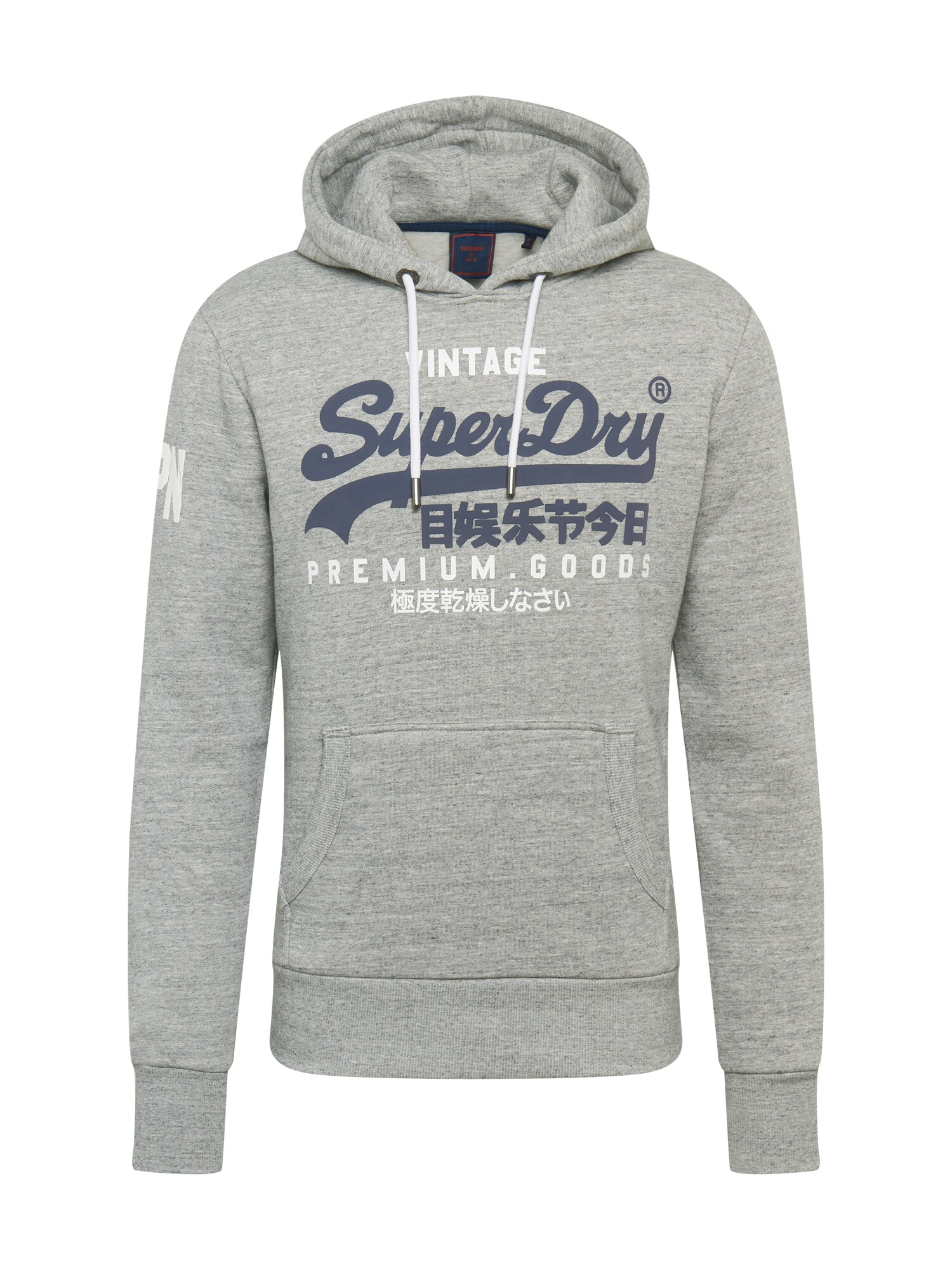 Superdry Megztinis be užsegimo  pilka / šviesiai pilka