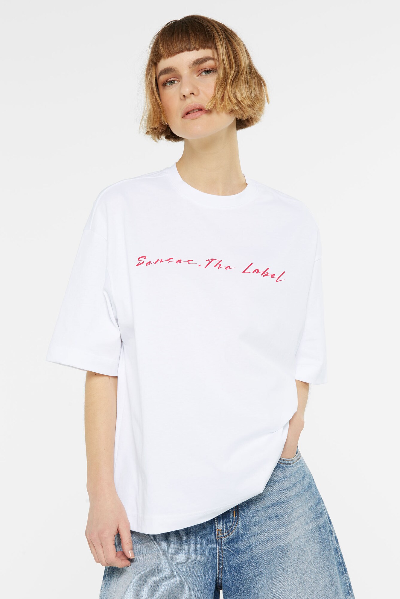 Thumbnail - SENSES.THE LABEL Oversized T-Shirt TEC:LA mit Backprint