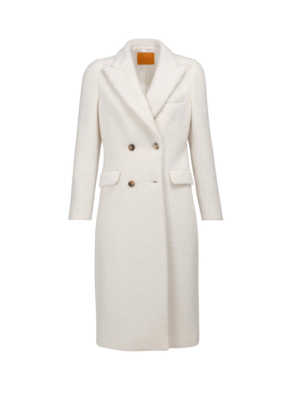 Vinterkappa 'White Alpaca Double-Breasted Coat'