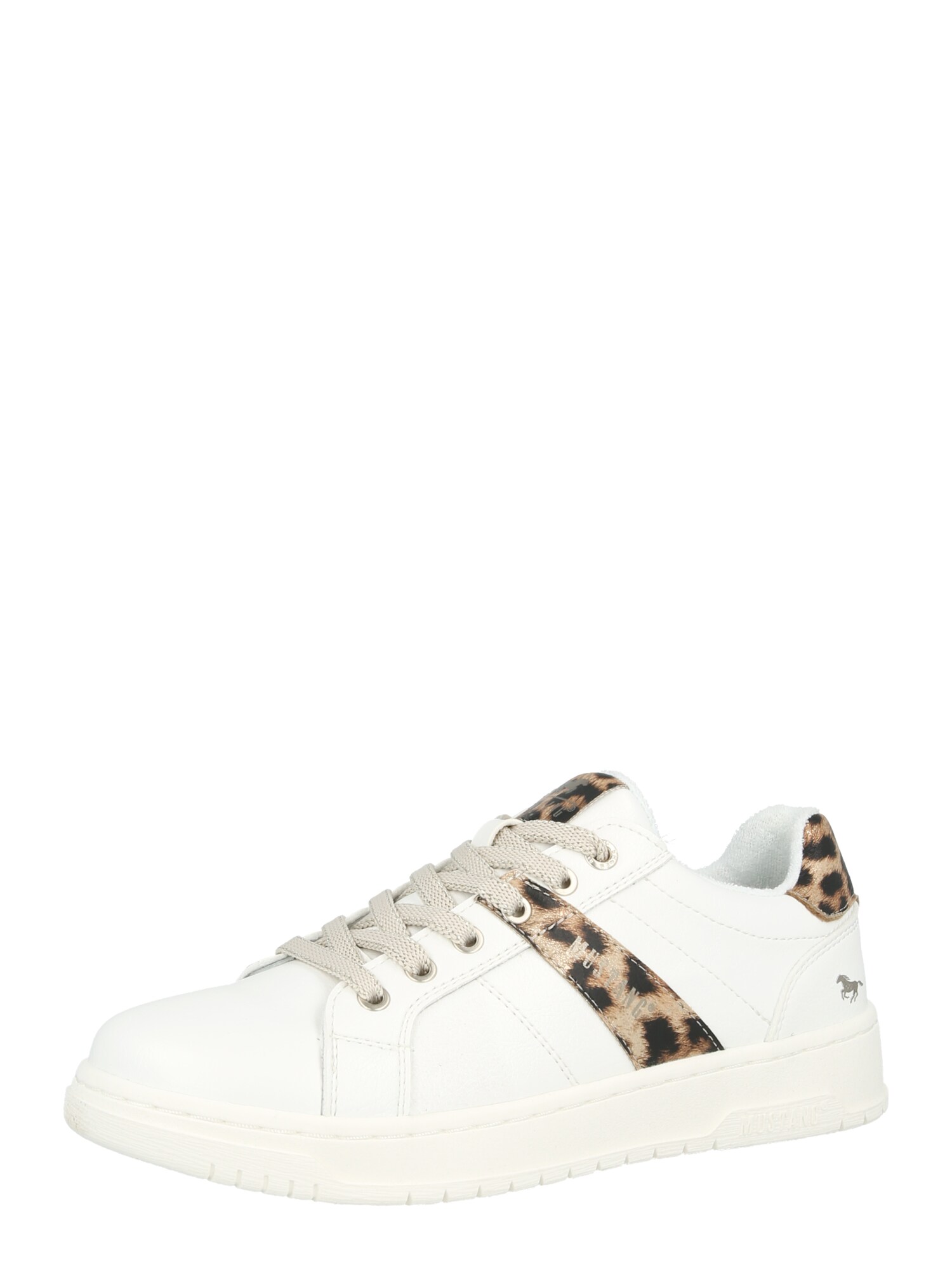 MUSTANG Sneaker low  maro mokka / negru / alb