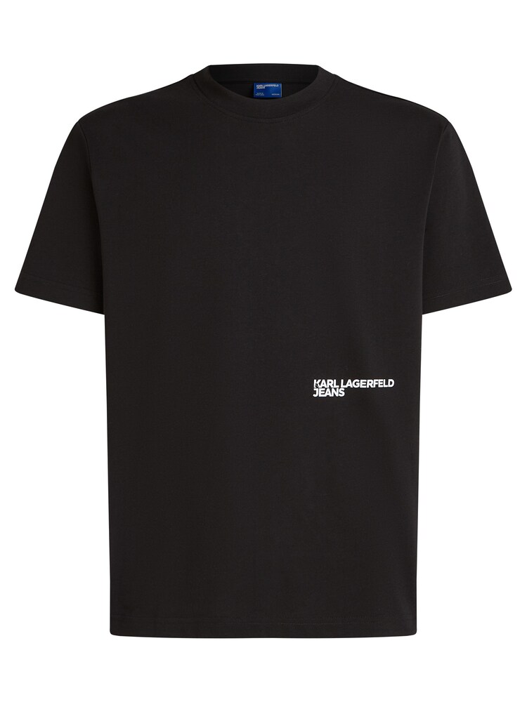 KARL LAGERFELD JEANS T-Shirt 'KARLISM' Herren Größe XL aqua / schwarz / weiß