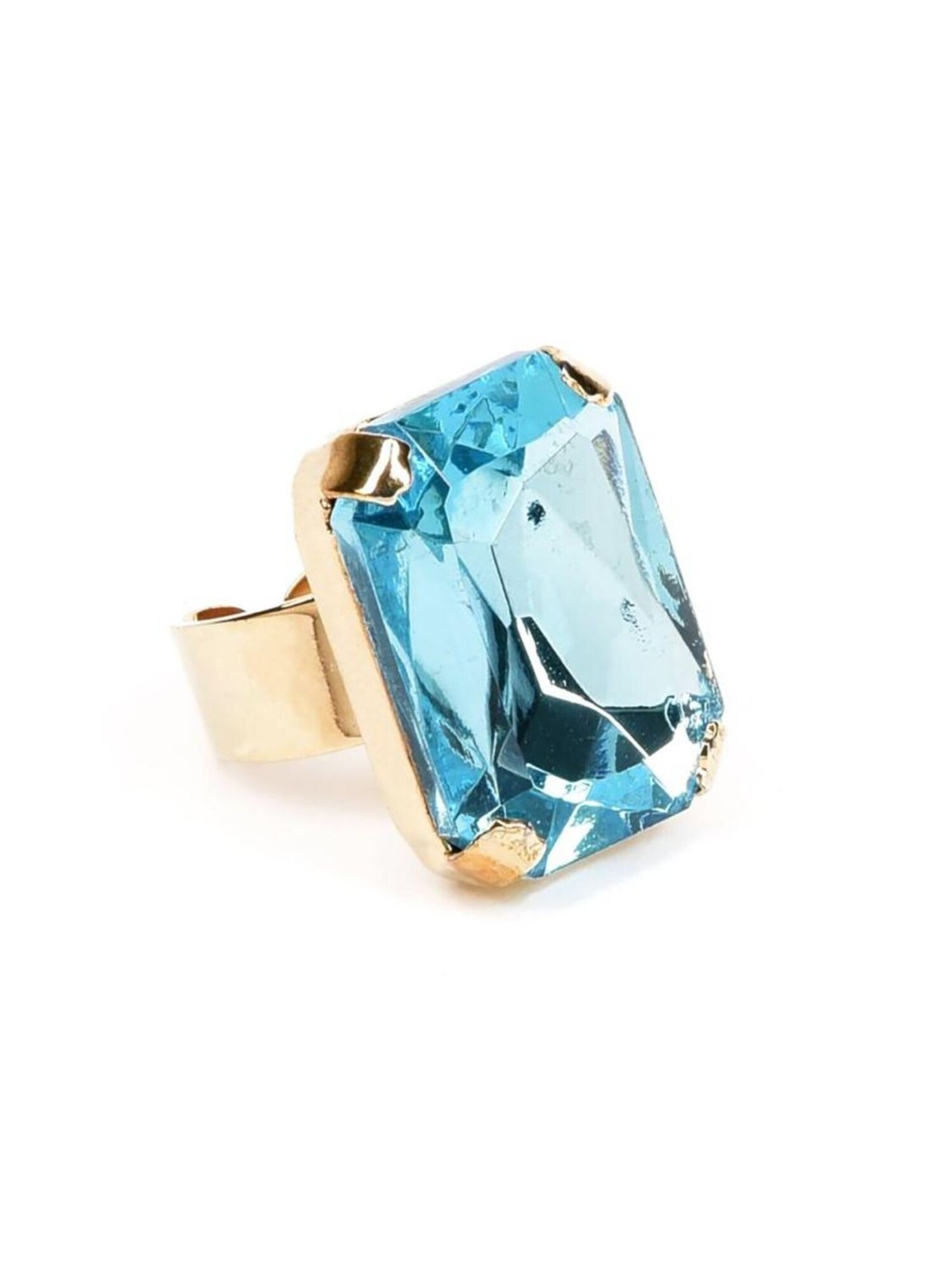 Addicted2 Prsten 'Celeste anello con cristallo acqua azzurra Swarovski' svijetloplava / zlatna
