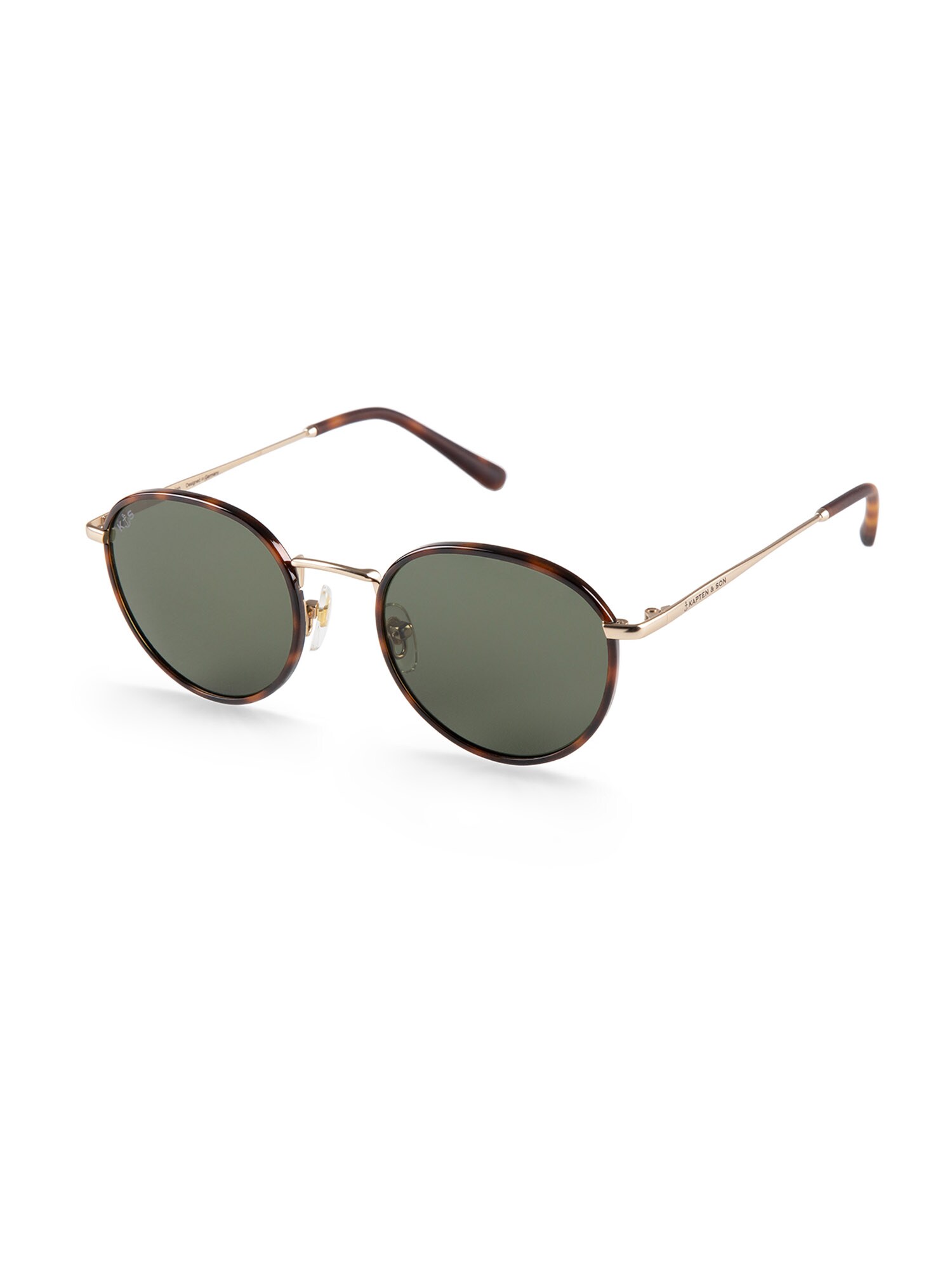 Kapten & Son Slnečné okuliare 'London Gold Tortoise Green'  hnedá / zlatá / zelená