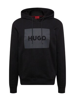 HUGO Sweatshirt ‘Duratschi’ Donkergrijs / Zwart