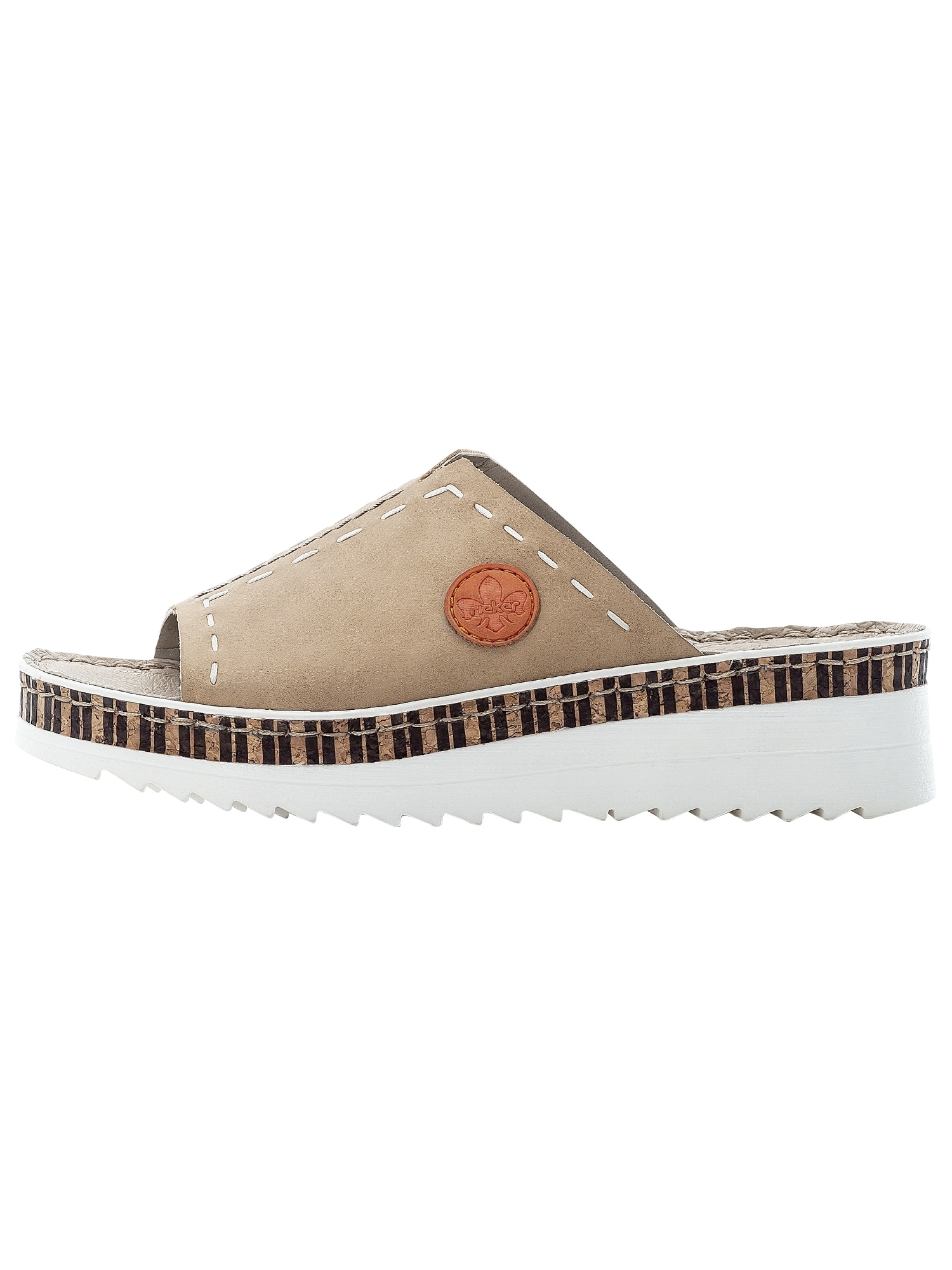 Rieker Rieker Pantolette beige / weiß