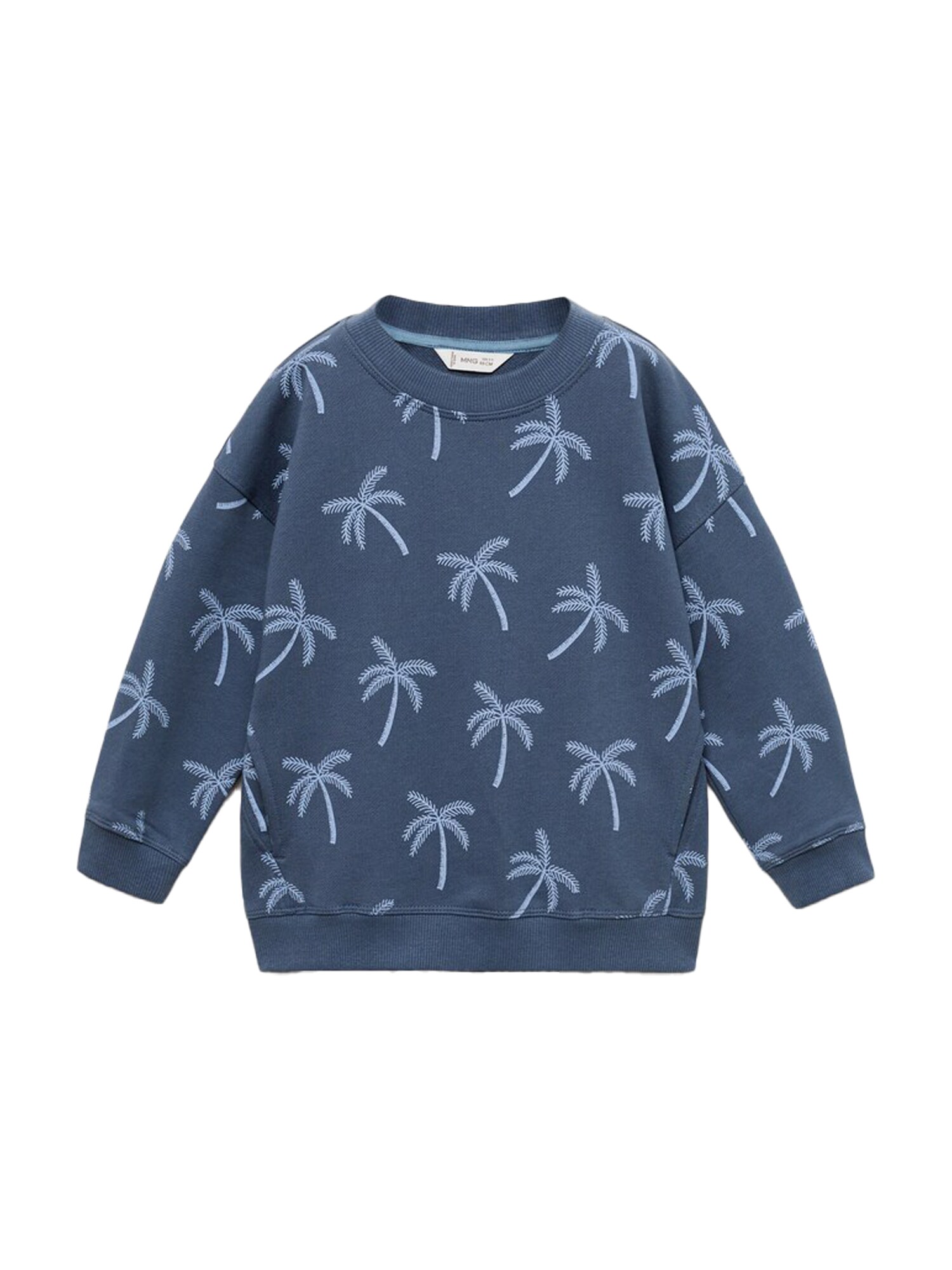MANGO KIDS Tréning póló 'PALMSET'  tengerészkék / galambkék akciós termékkép 1