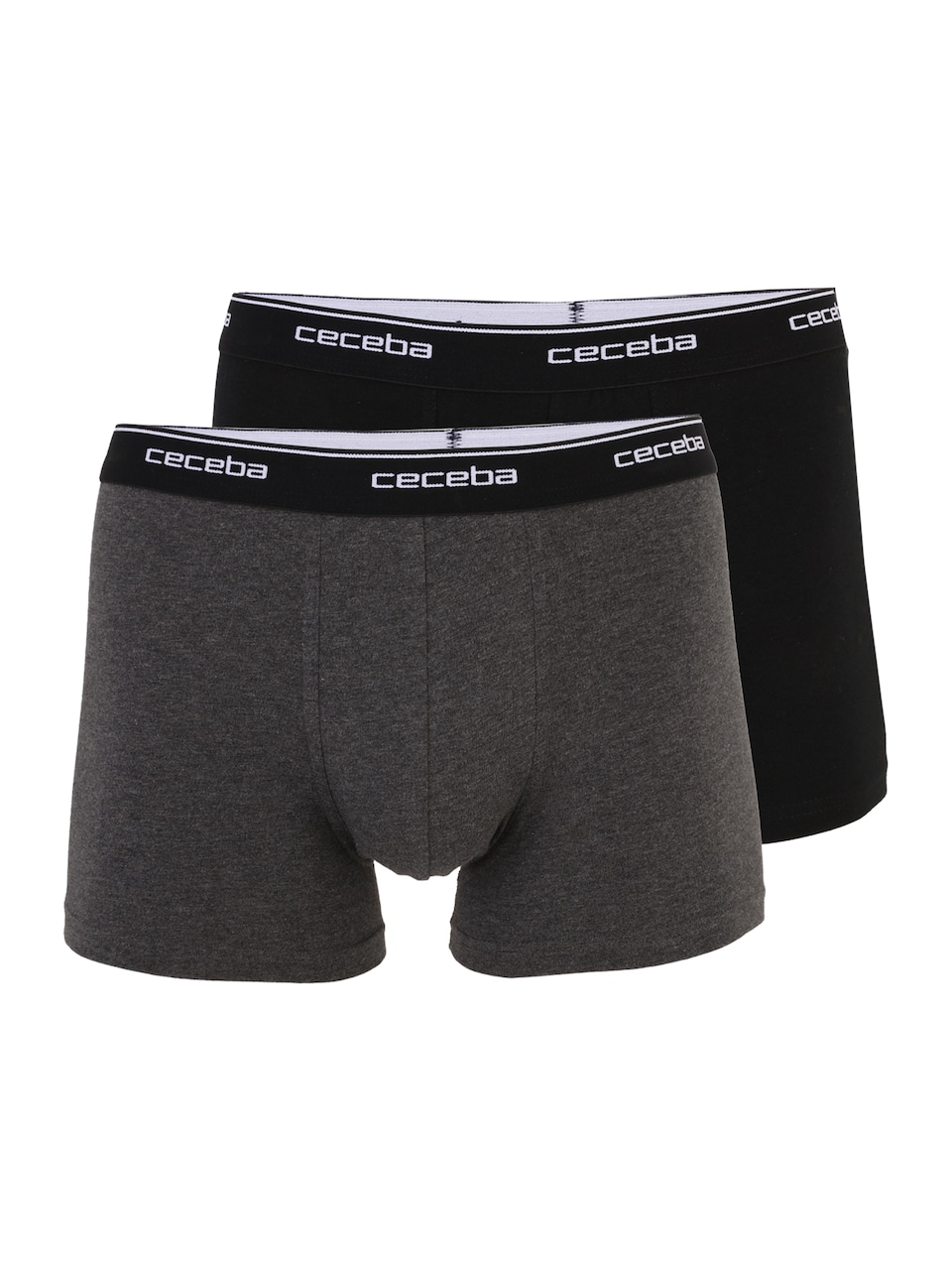 Boxershorts gråmelerad / svart