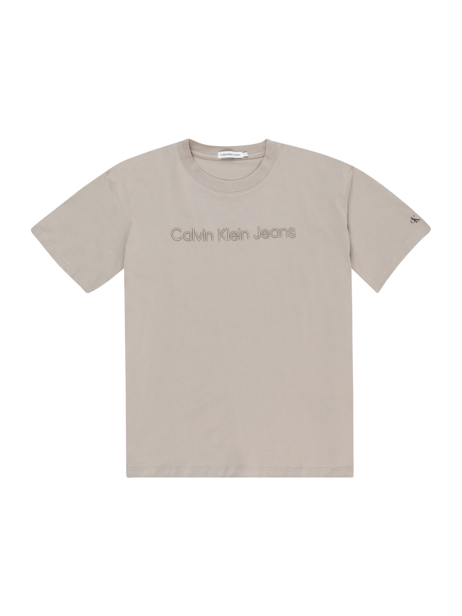 Calvin Klein Jeans Тениска  сиво-бежово / черно