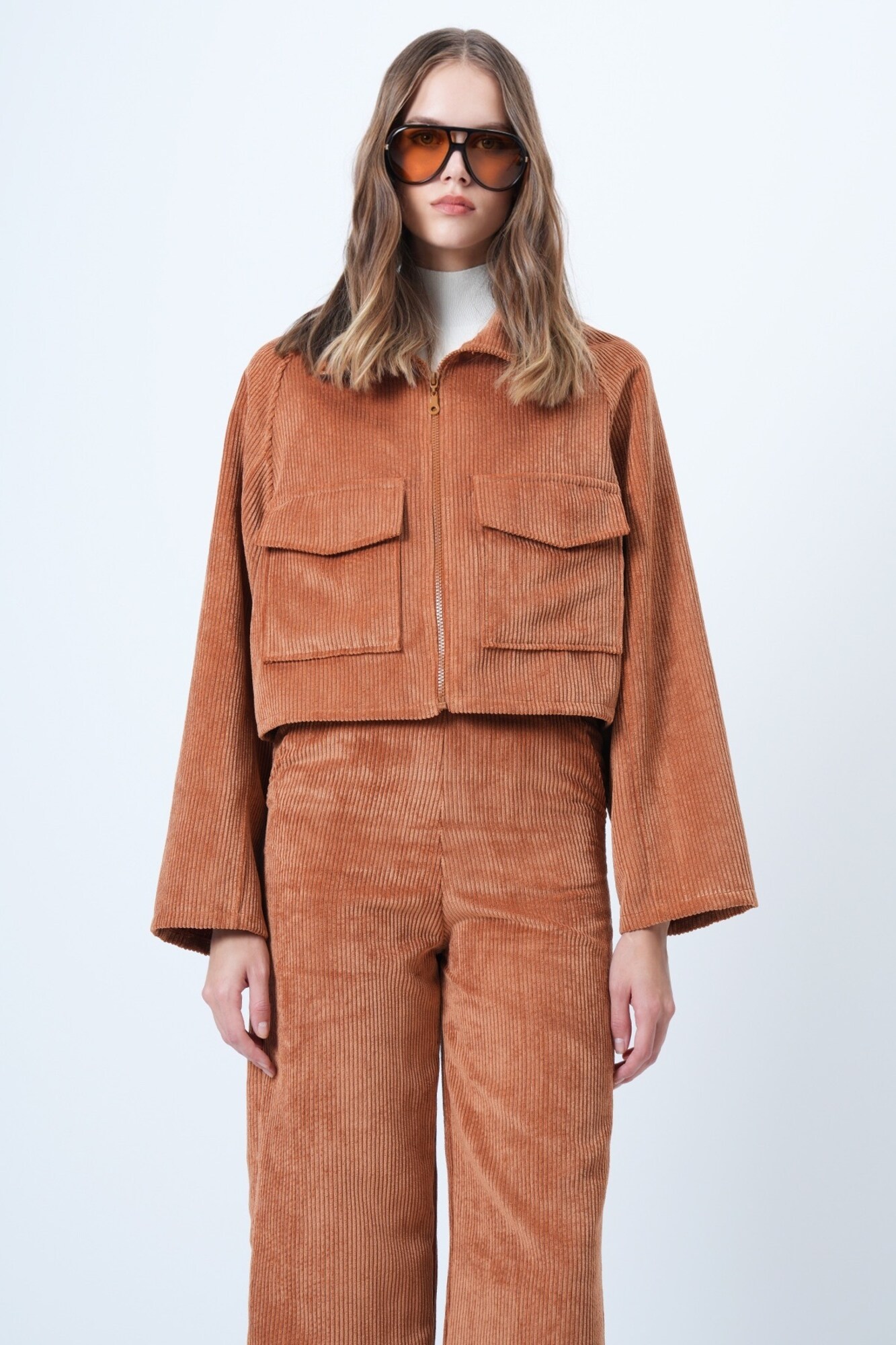 Trend Alaçatı Stili Chaqueta de entretiempo marrón claro