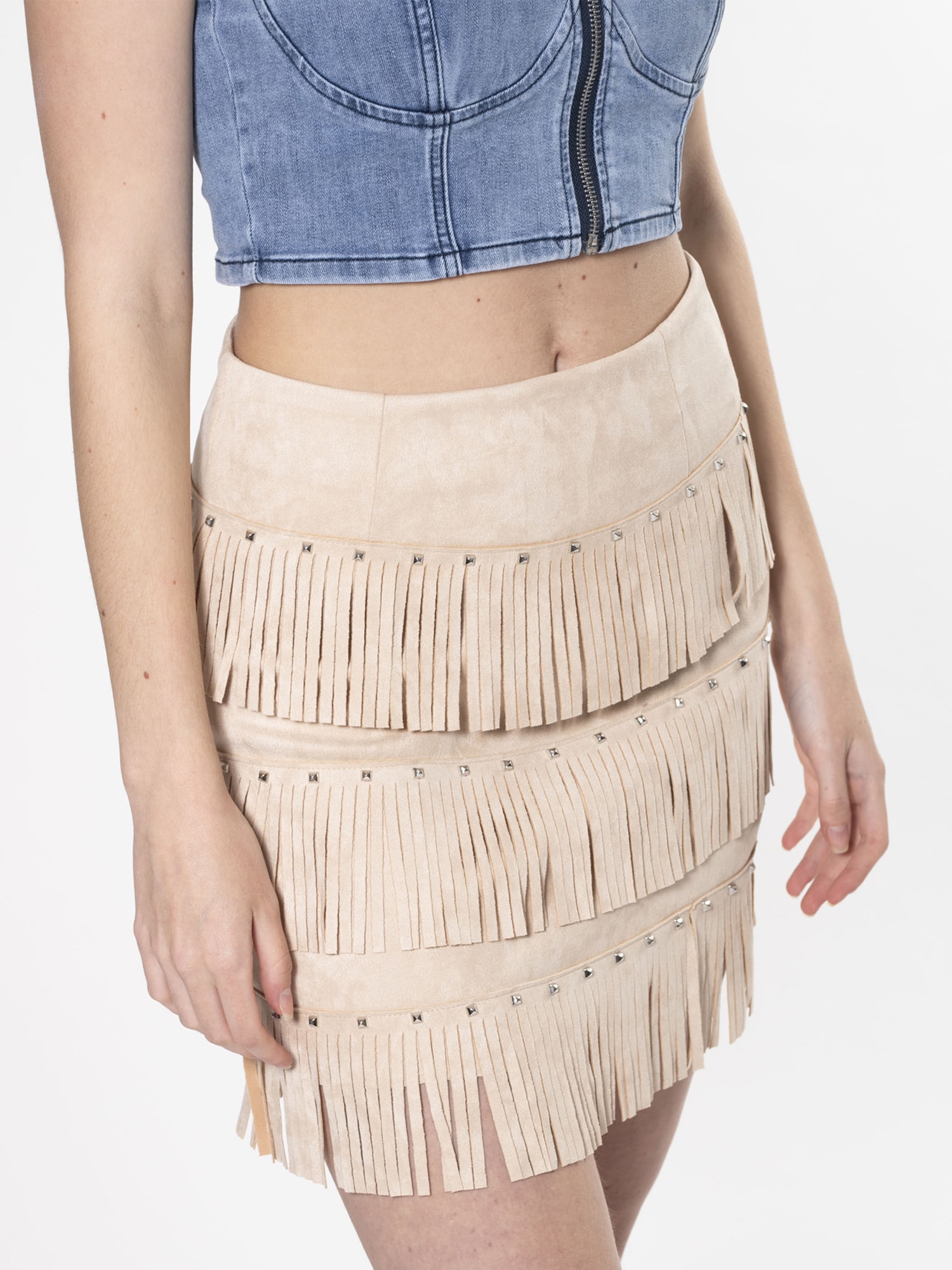 Thumbnail - Influencer Rock  Fringed Skirt