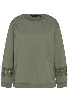 Ulla Popken Sweatshirt Grasgroen