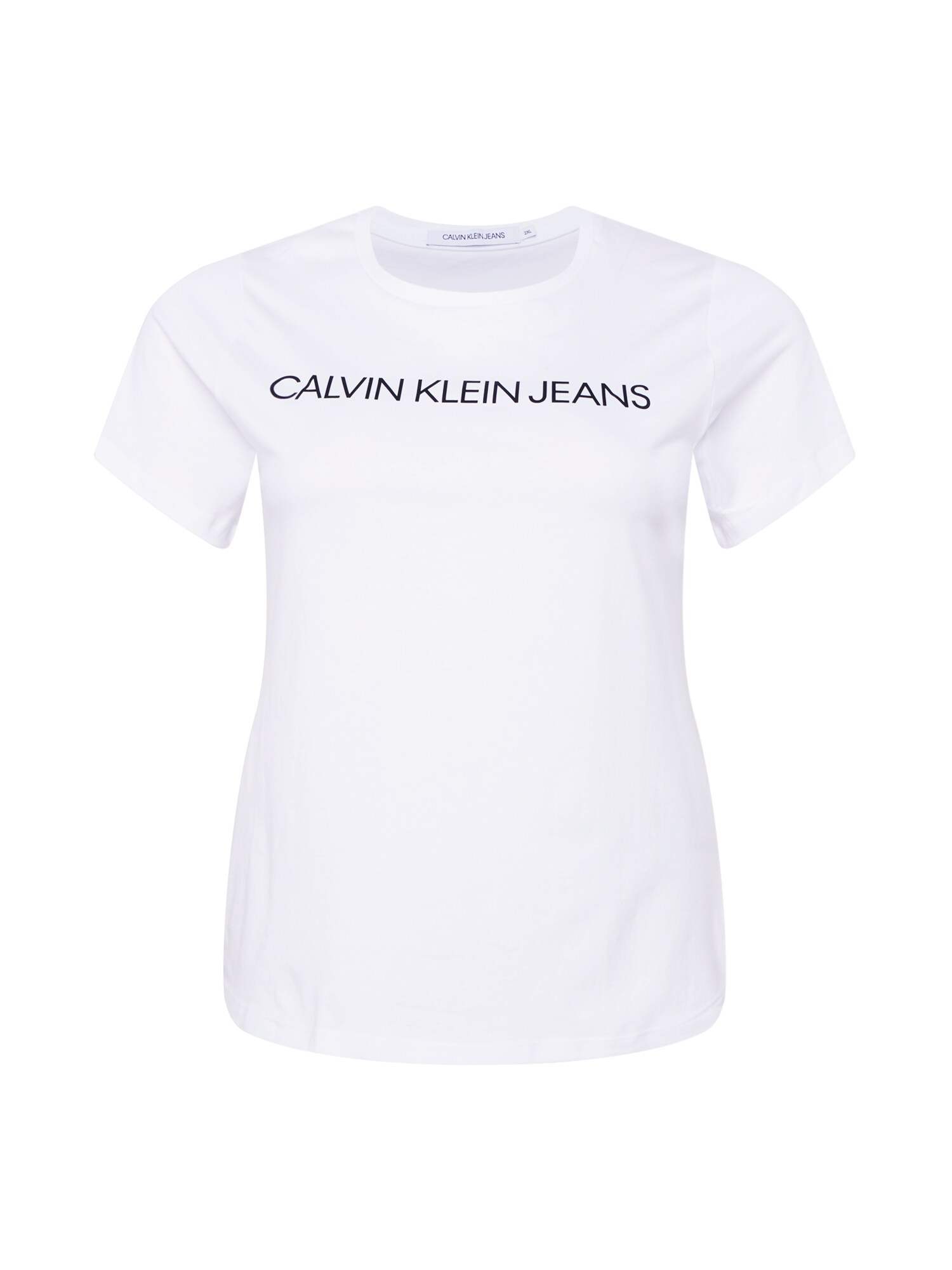 Calvin Klein Jeans Plus Marškinėliai balta / tamsiai mėlyna