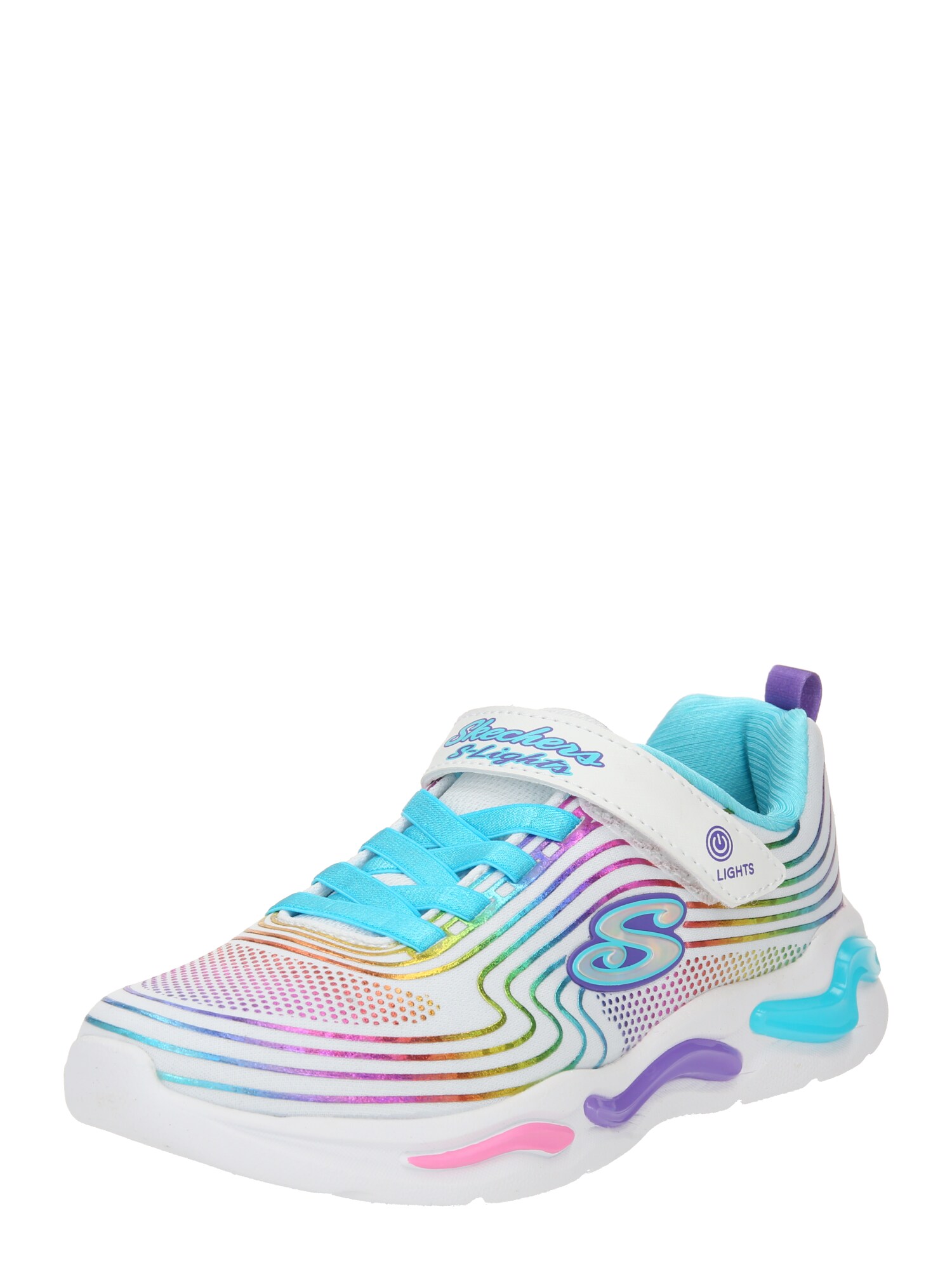 Skechers Kids Tenisky  svetlomodrá / zlatá žltá / fialová / biela