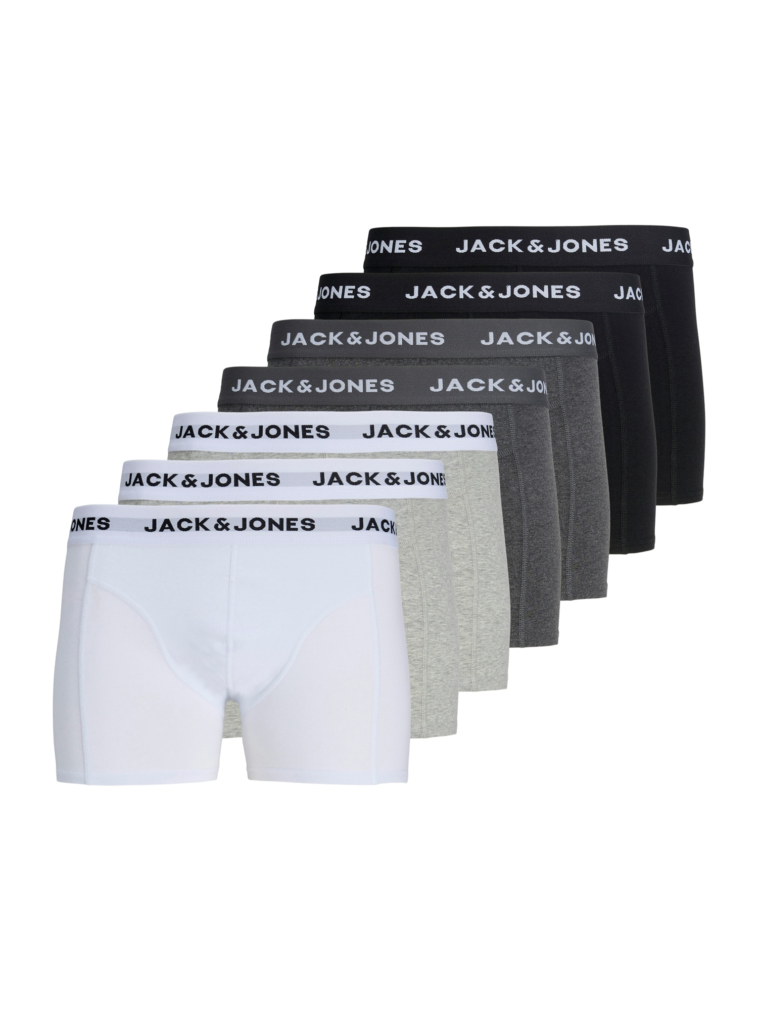 JACK & JONES Boxeri  gri închis / gri amestecat / negru / alb