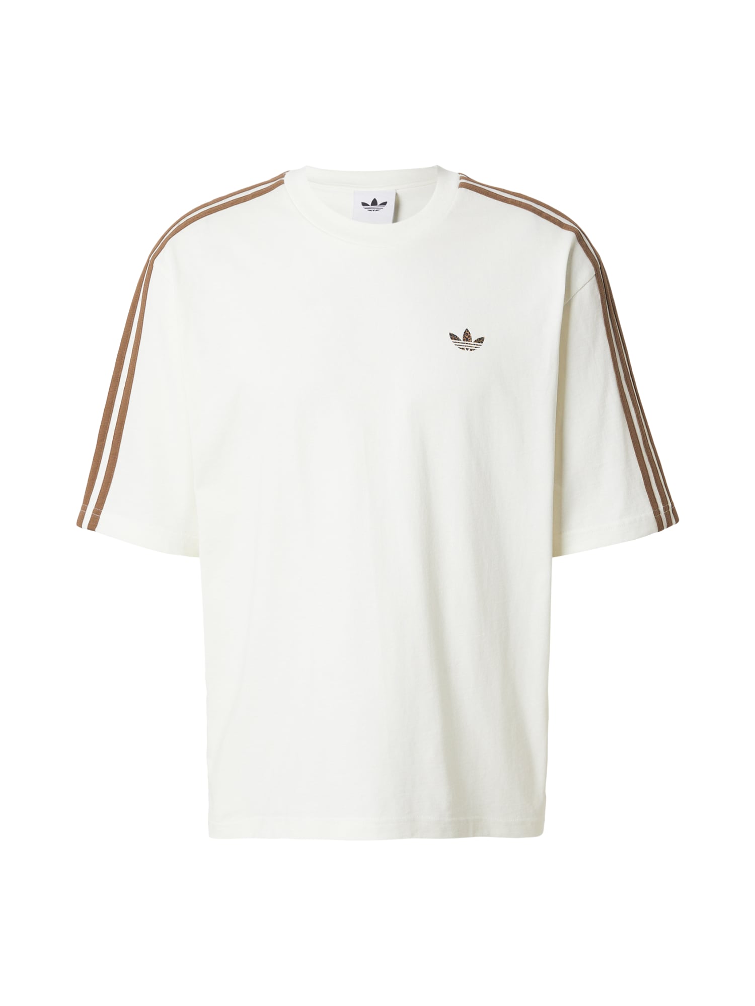 ADIDAS ORIGINALS Tricou LEO INFILL maro deschis / gri grafit / negru / alb