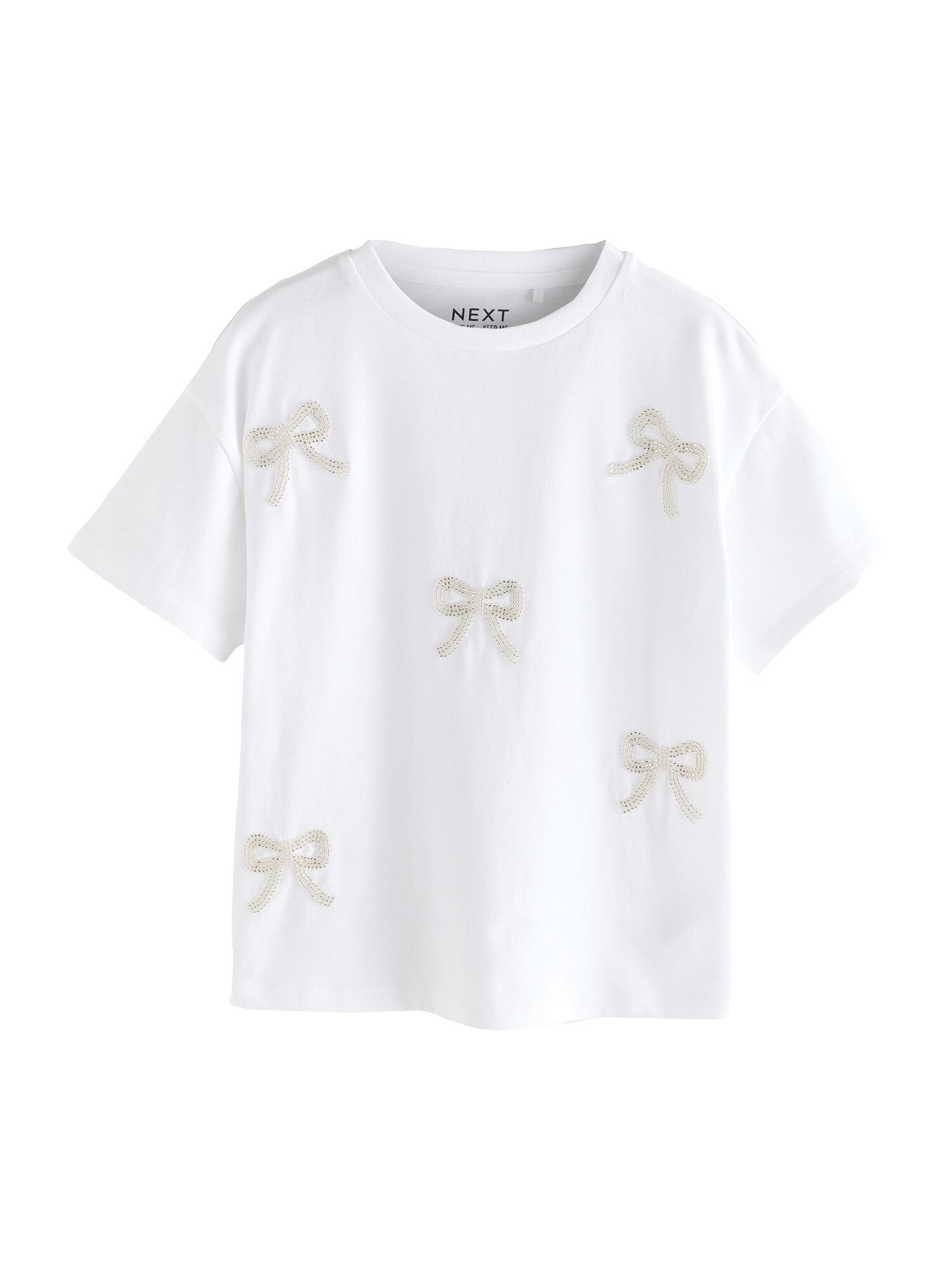 Next Tricou  bej deschis / alb