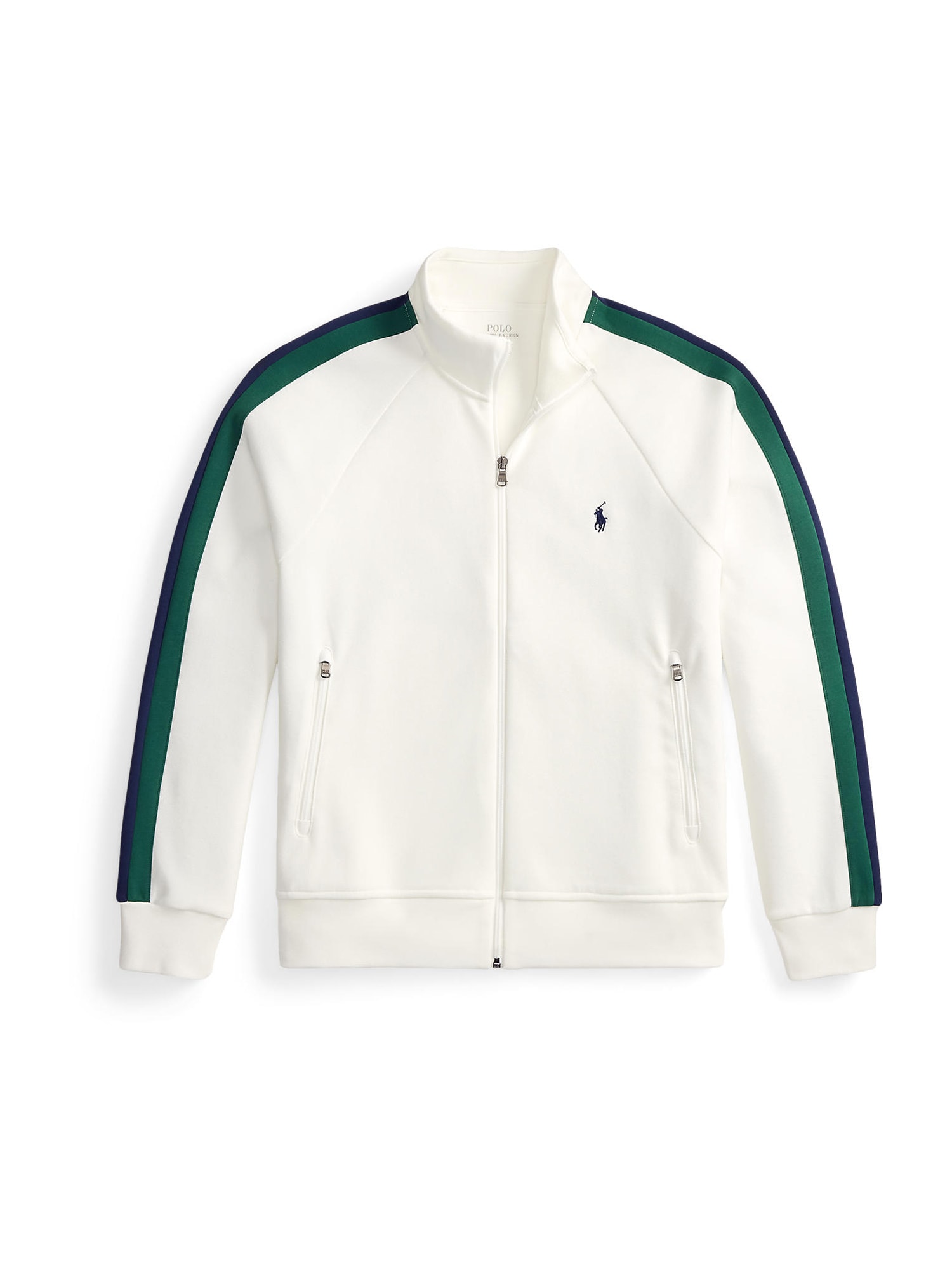 Polo Ralph Lauren Tepláková bunda  námornícka modrá / tmavozelená / biela